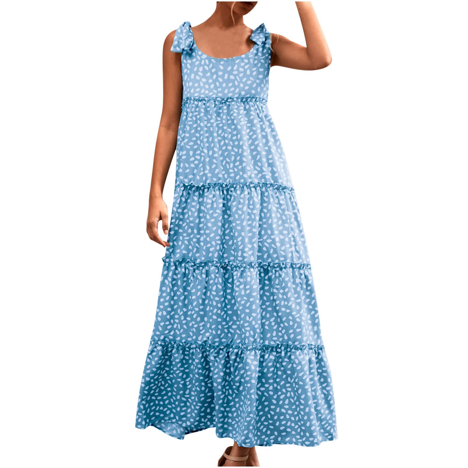 Aihimol Women's Summer Casual Sleeveless Round Neck Bandage Dress - Perfect for Beach Vacation, Party & Date Night Outfits