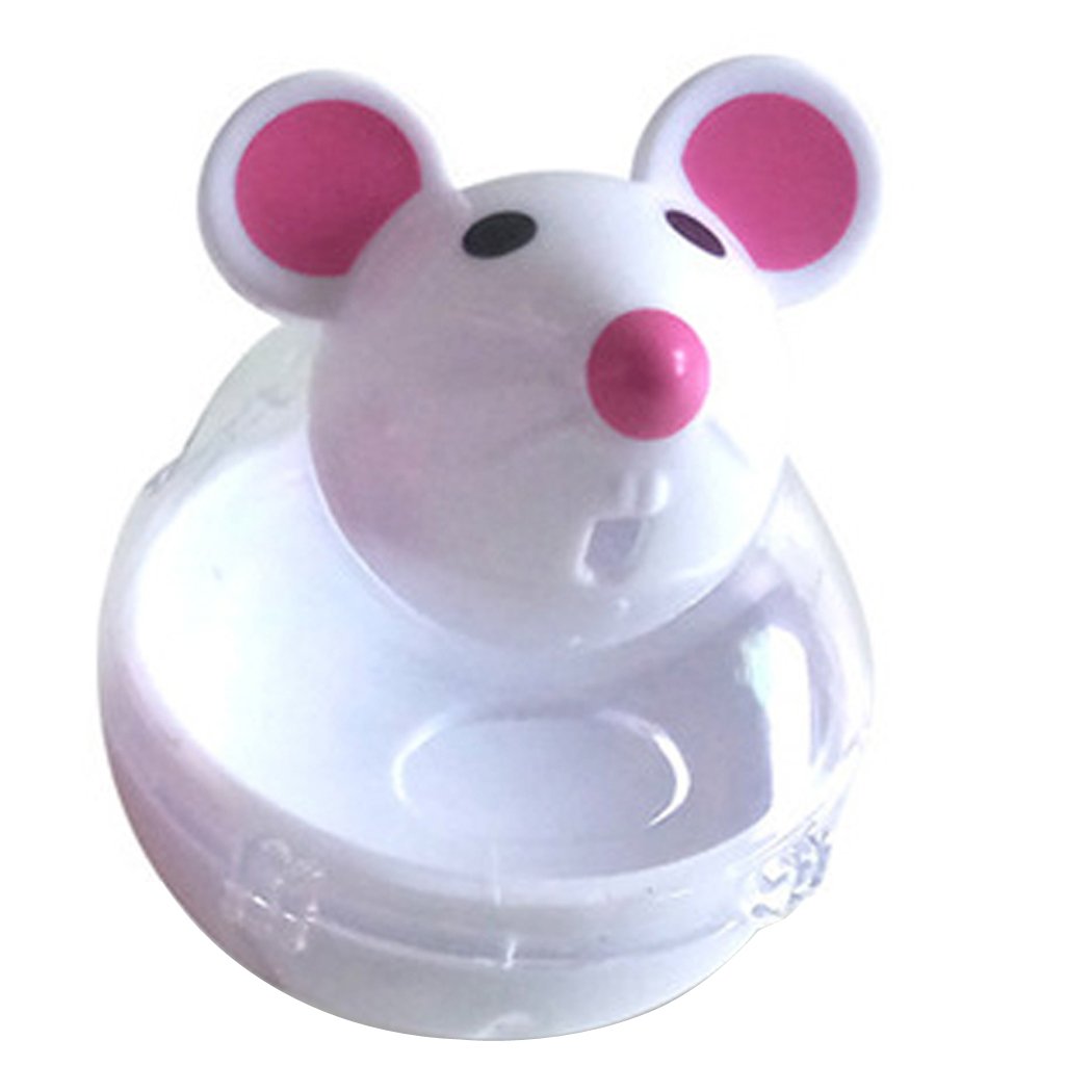 Slow Feed Cat Food Tumbler - Interactive Pet Treat Ball Toy Feeder for Cats - Fun Puzzle Feeder for Portion Control & Mental Stimulation - Perfect for Indoor Cats & Boredom Relief