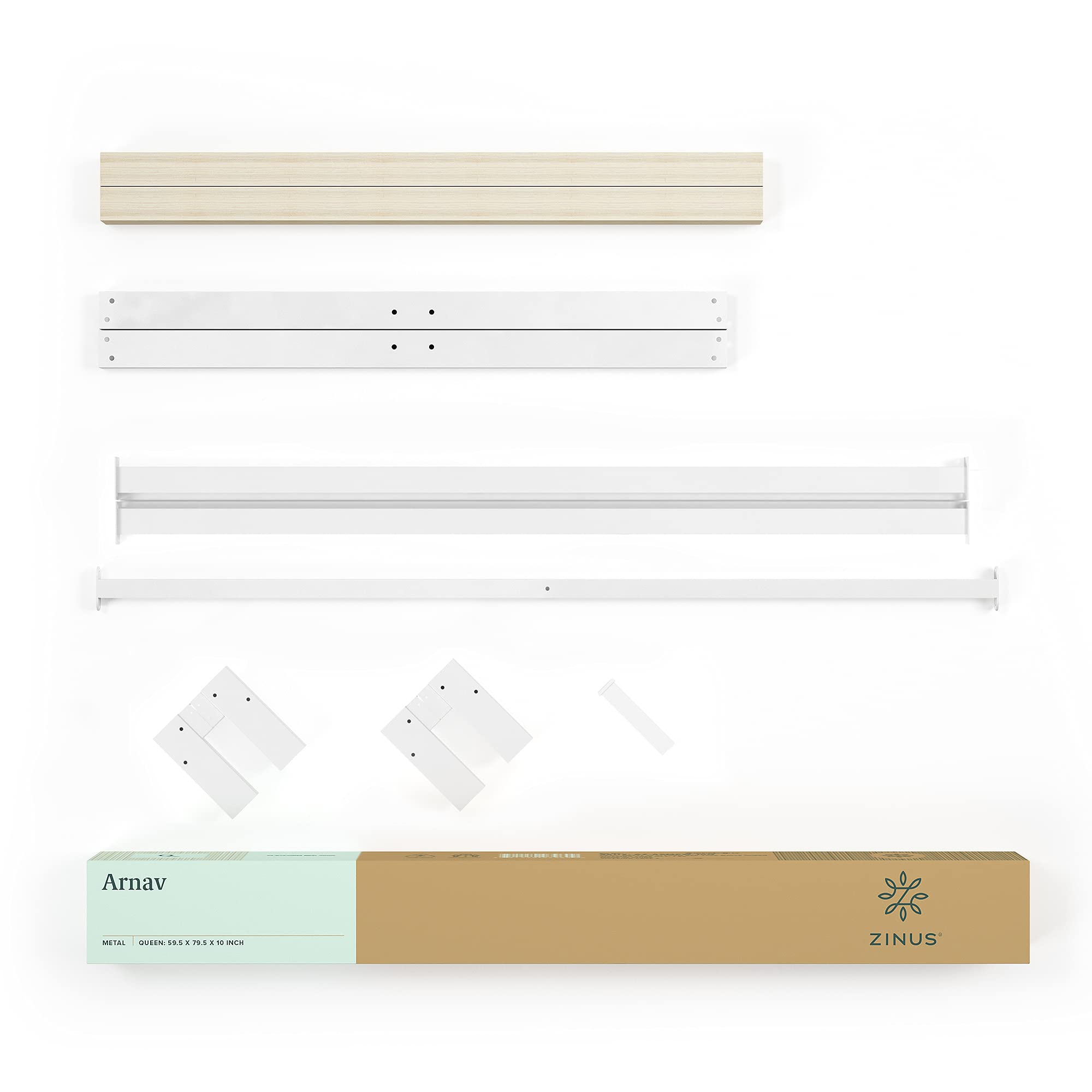 ZINUS White Full Metal Platform Bed Frame - Easy Assembly for Bedroom