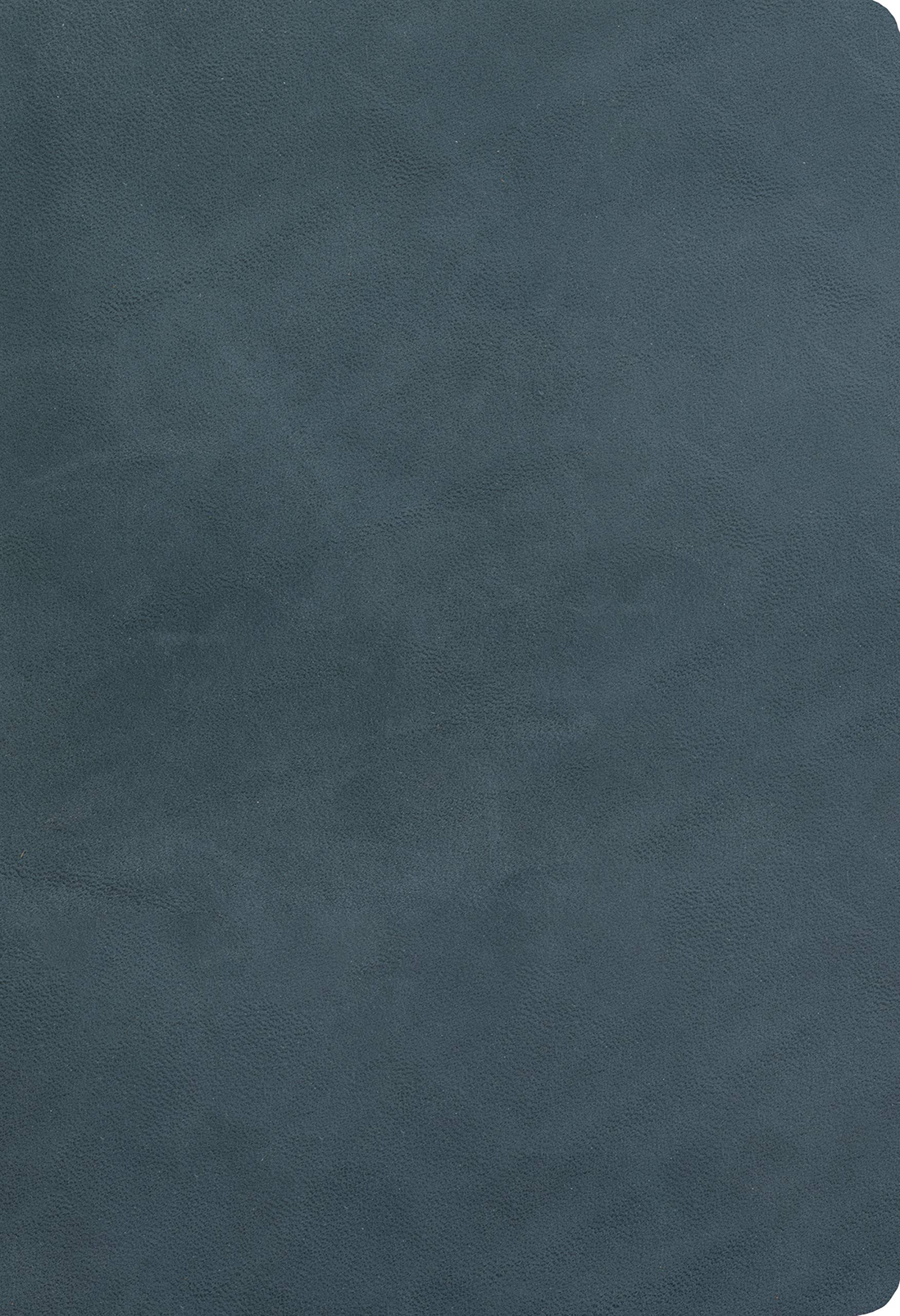 Large Print Thinline Bible - Genuine Leather Navy Blue for Devotion & Study