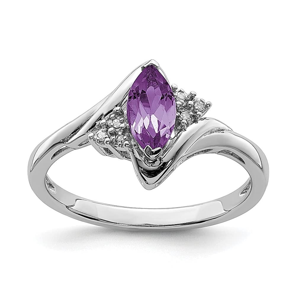 925 Silver Amethyst Ring for Women - Elegant Purple Gemstone Jewelry Gift for Her - Perfect for Weddings & Parties