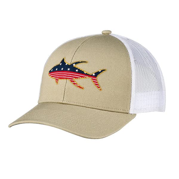 Avid Gear Men's Tuna Mericana Trucker Hat - Adjustable Snapback Cap for Fishing, Outdoor & Casual Wear - Perfect for Beach, Camping & Summer Adventures