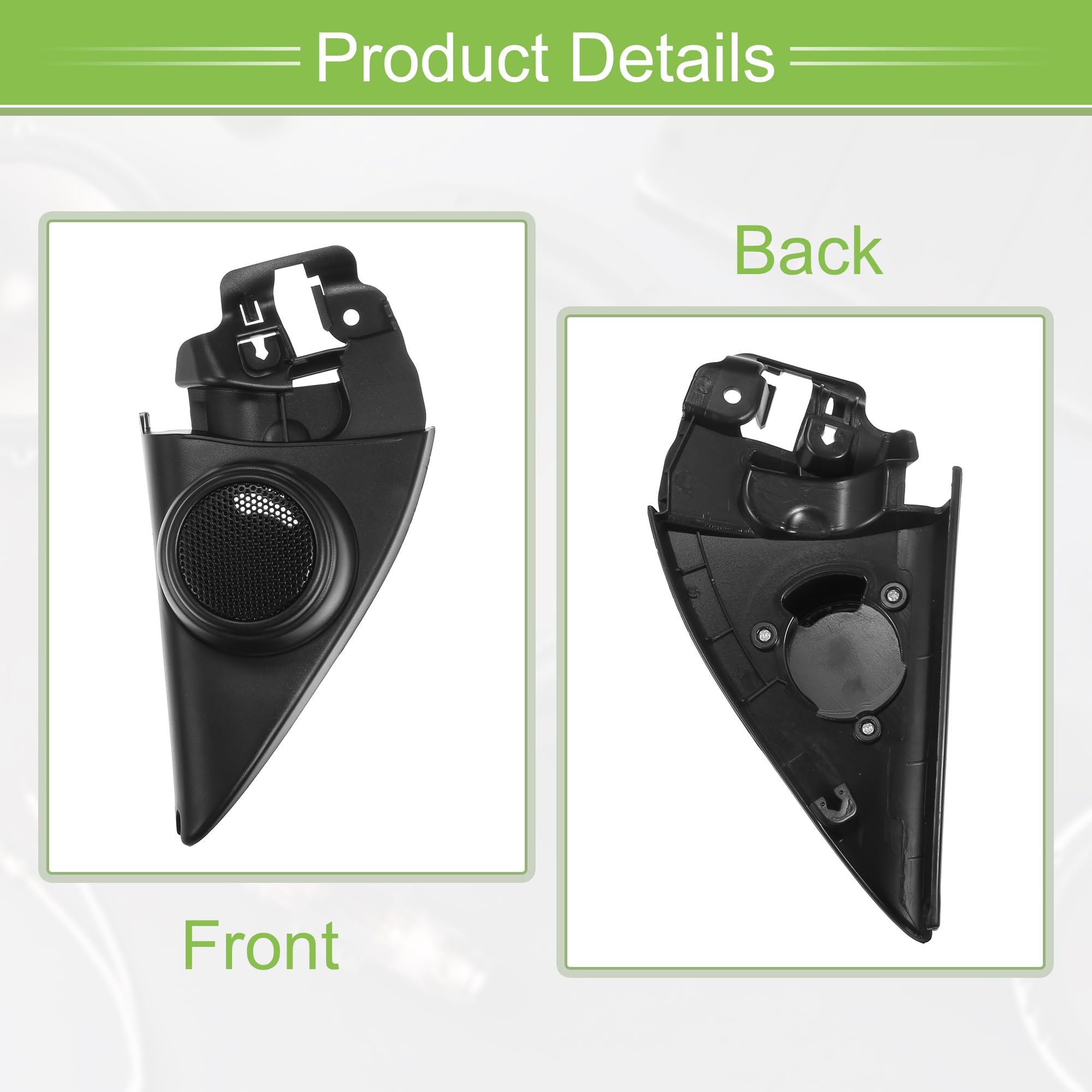 ACROPIX ABS Black Front Car Door Speaker Panel & Window Pillar Cover Trim with Tweeter - Compatible with Volkswagen Jetta 2013-2019 (2-Pack) | Easy Installation with Screwdriver | Perfect for Car Audio Upgrades & Interior Customization