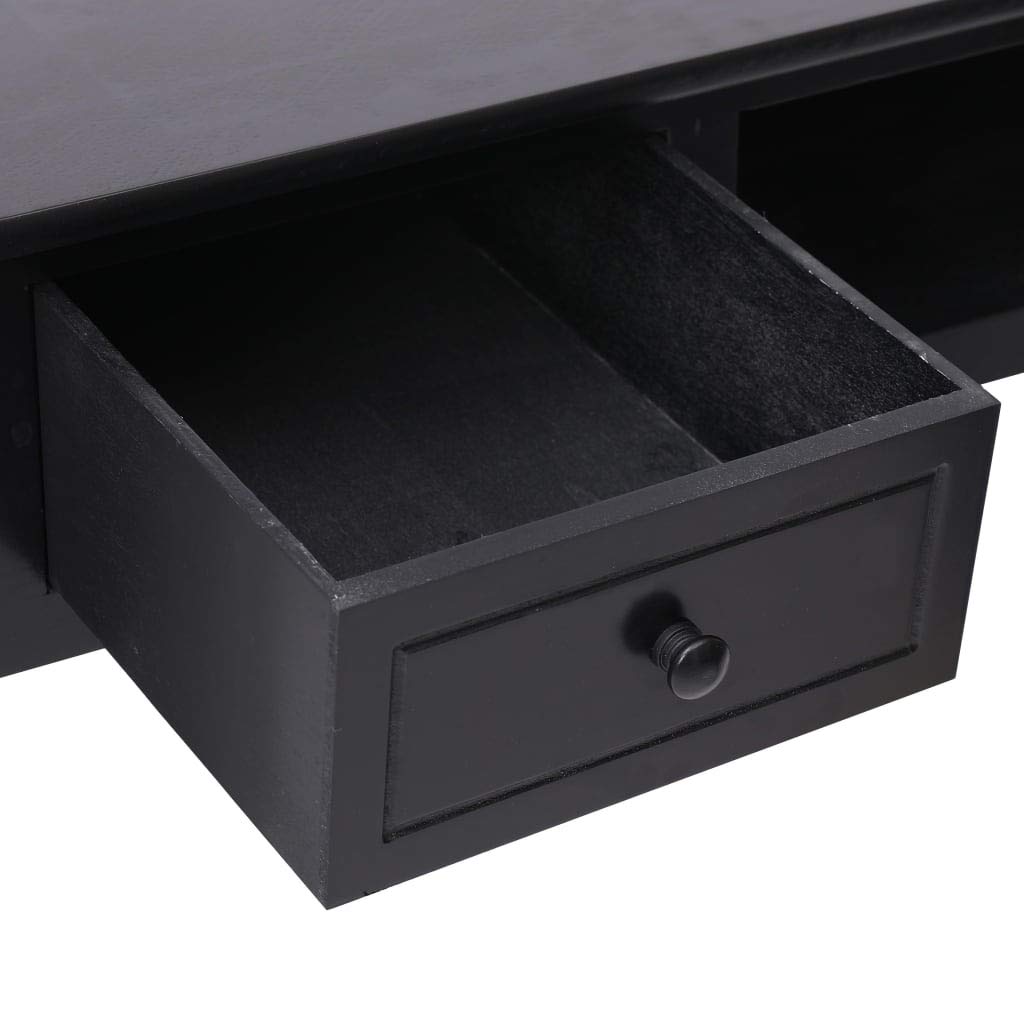 FAMIROSA Modern Writing Desk Black - 43.3