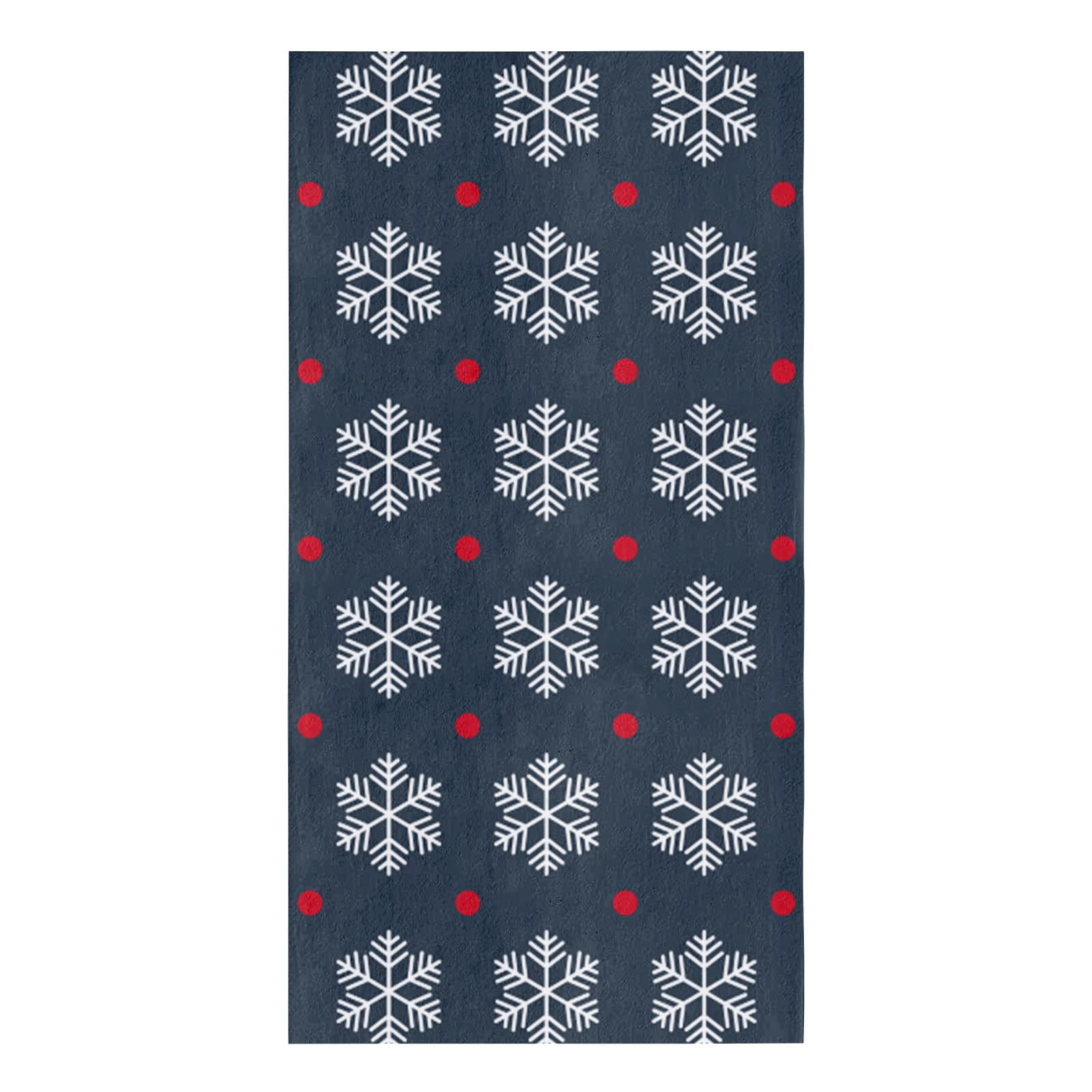 AXMSYun 12-Pack Premium Absorbent Kitchen Towels Set - Red Polka Dot & White Snowflake Design - Ultra Soft, Lightweight Dish Towels for Drying Dishes, Cleaning & Decor - Perfect for Home, Bar, Bathroom & Restaurant Use
