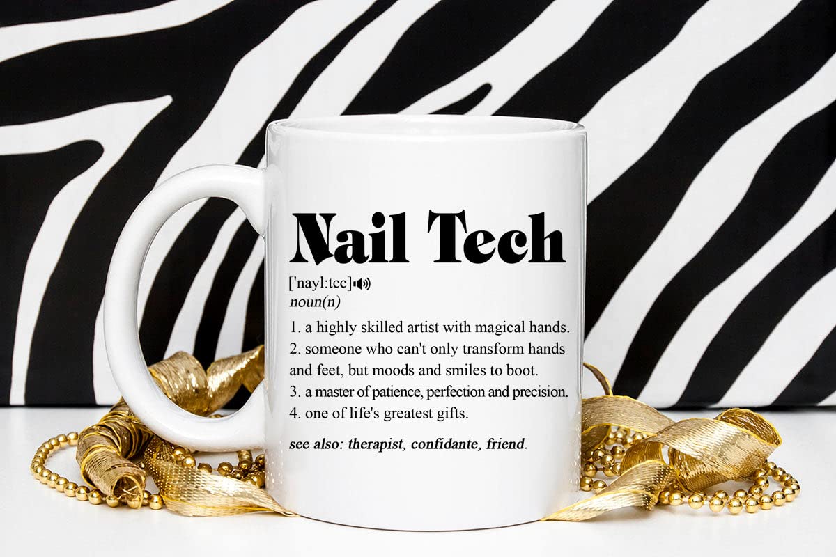 11oz Nail Technician Coffee Mug - Perfect Gift for Nail Techs, Christmas & Birthday Presents - Ideal for Salons, Home Use & Spa Breaks
