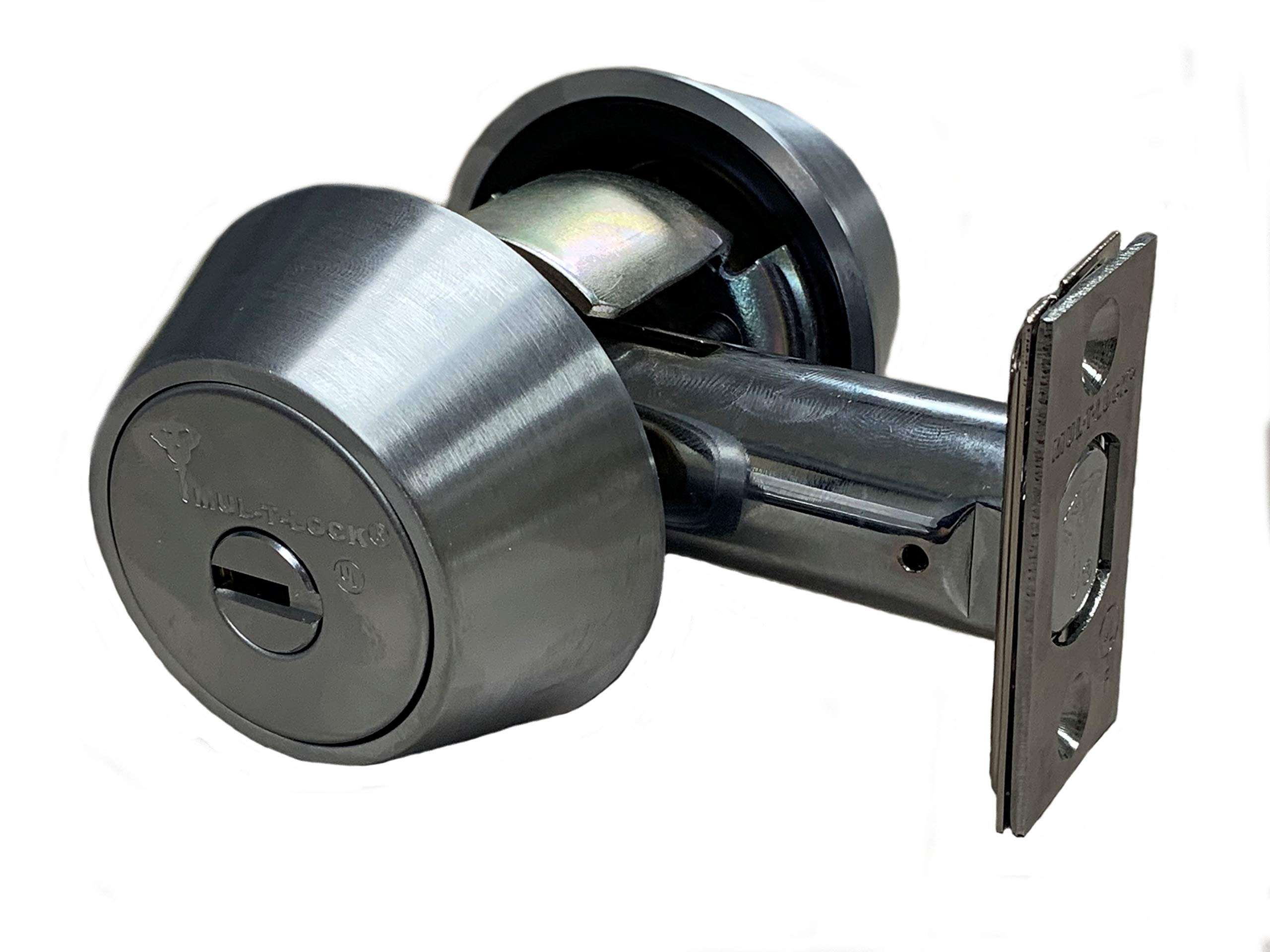 Mul-t-lock Hercular High Security Double Cylinder Deadbolt - Satin Chrome Finish for Home & Business Security