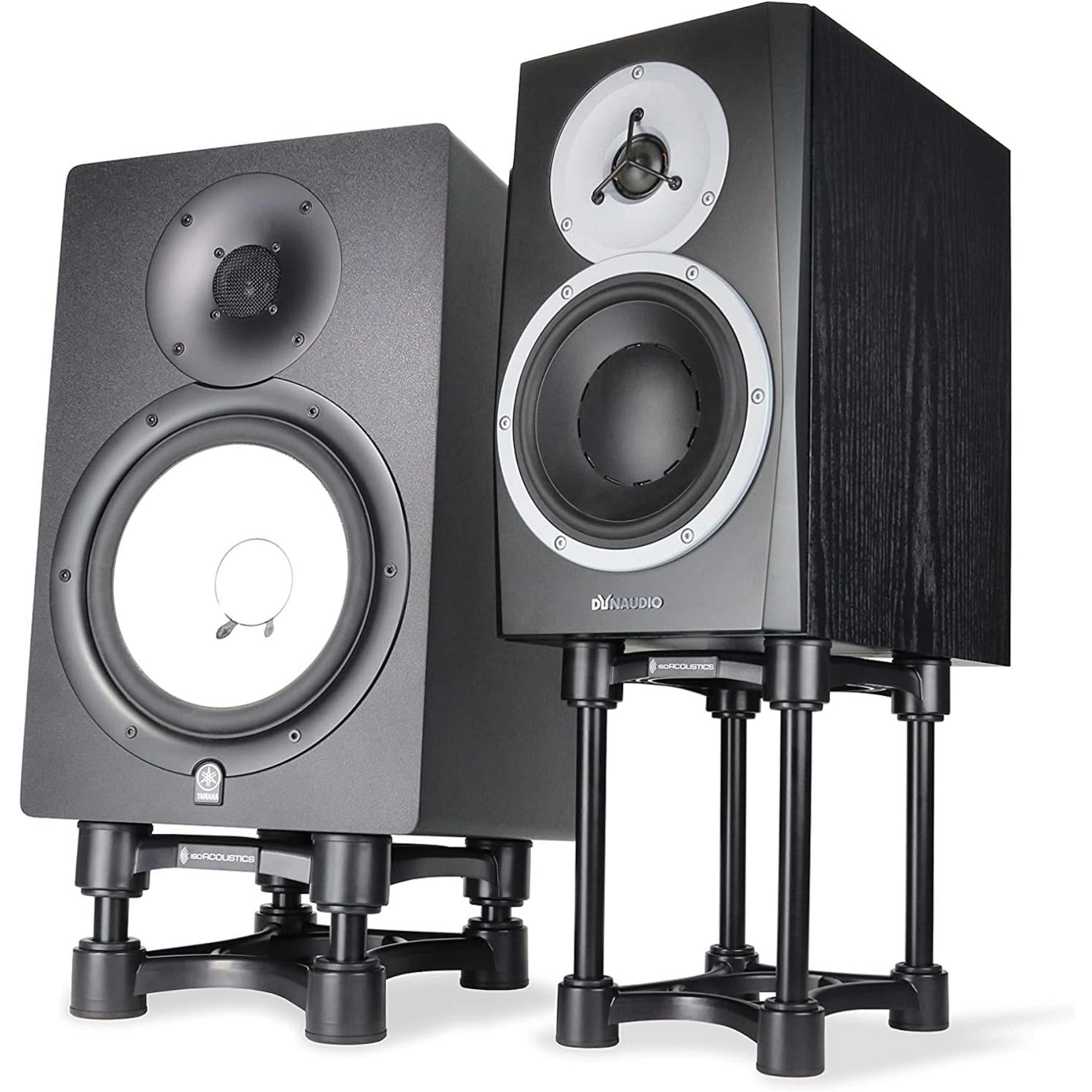IsoAcoustics ISO 200 Speaker Isolation Stands - Premium Studio Monitor Isolation Pads for Large Speakers, Reduce Vibrations & Improve Sound Clarity - Perfect for Home Studios, Recording Studios & Audiophile Setups
