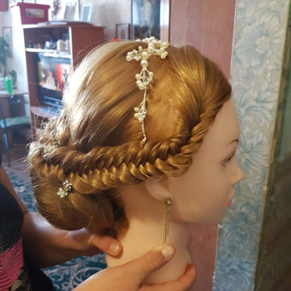26 Inch Imported Hair Dummy for Styling & Cutting Practice - Professional Hairdressing Training Mannequin with Scissors & Section Clips - Perfect for Salon Training, Cosmetology Students & Home Haircut Practice