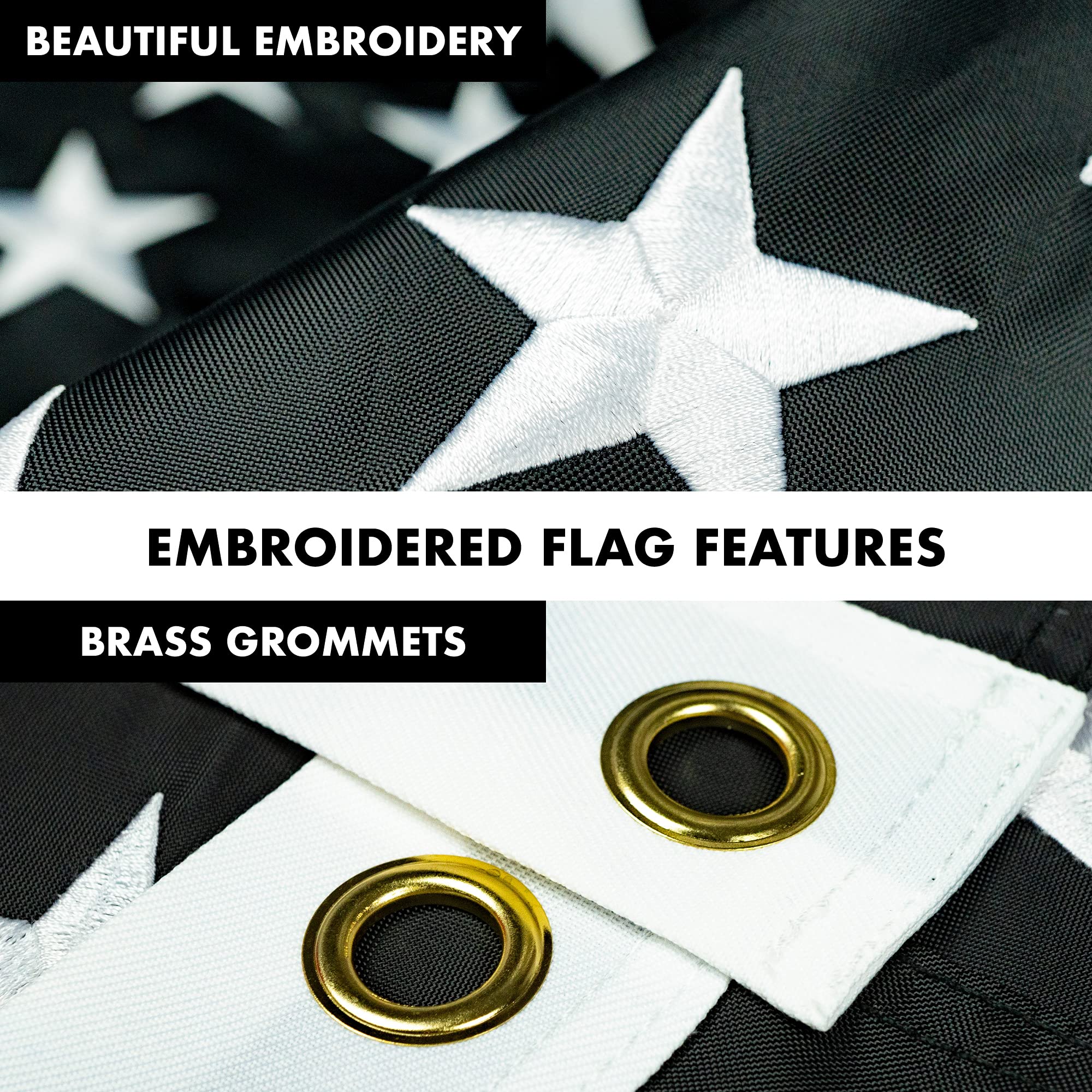 5FT Spinning Flagpole with Thin Blue Line Flag - 2x3FT Embroidered Flag & Brass Grommets - Silver Aluminum Flag Pole for Police Support, Backyard, Garden, and Patriotic Displays