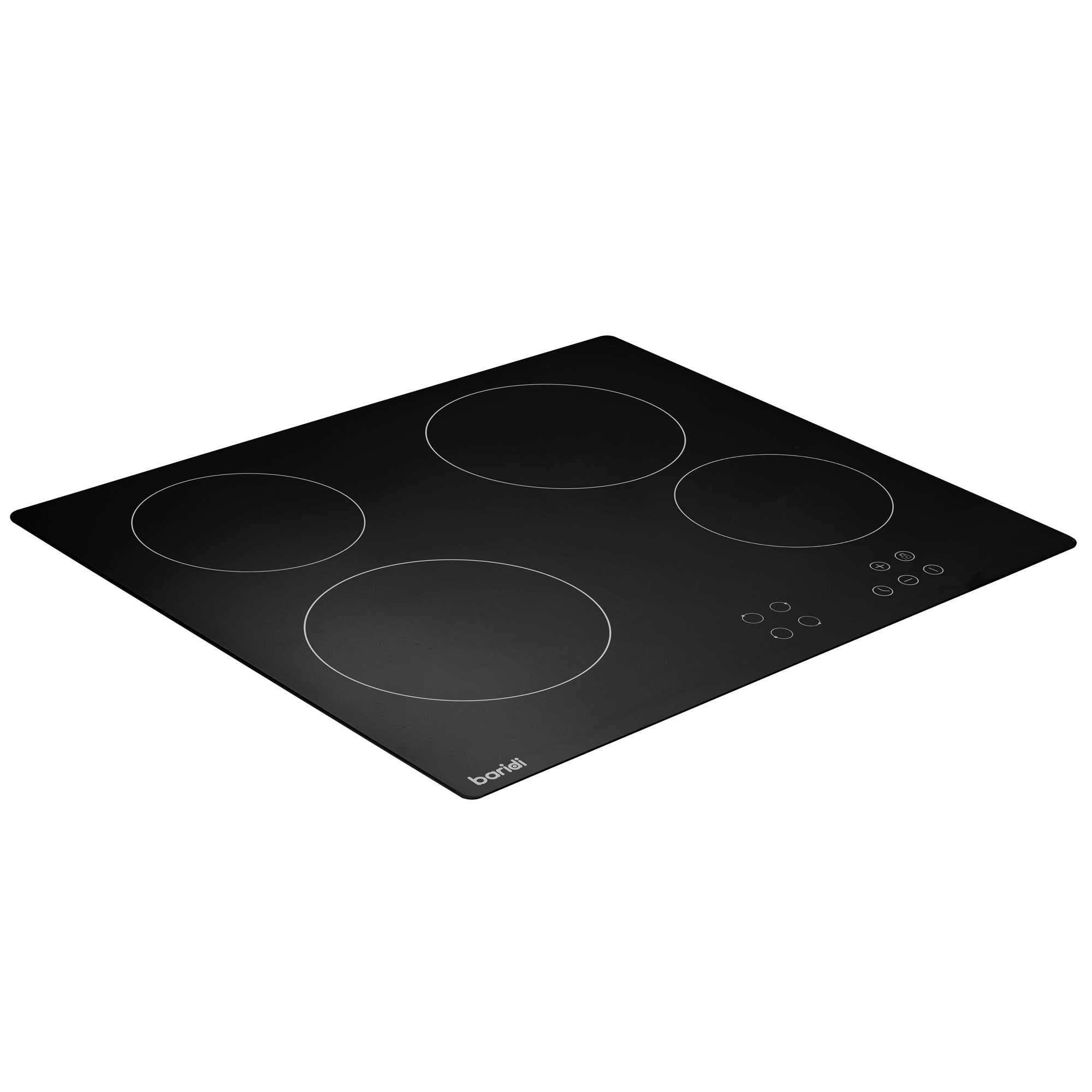 Baridi 4-Zone Ceramic Hob with 5-Function Fan Assisted Oven & Angled Cooker Hood Bundle - DH186 | Perfect for Modern Kitchens, Baking, Roasting & Family Cooking