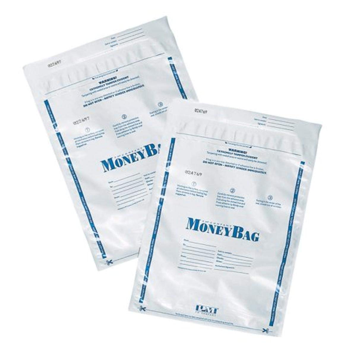 ICONEX 9x12 Disposable Bank Deposit Bags with Self-Sealing Closure - Secure Cash Handling for Banks, Retail Stores & Small Businesses