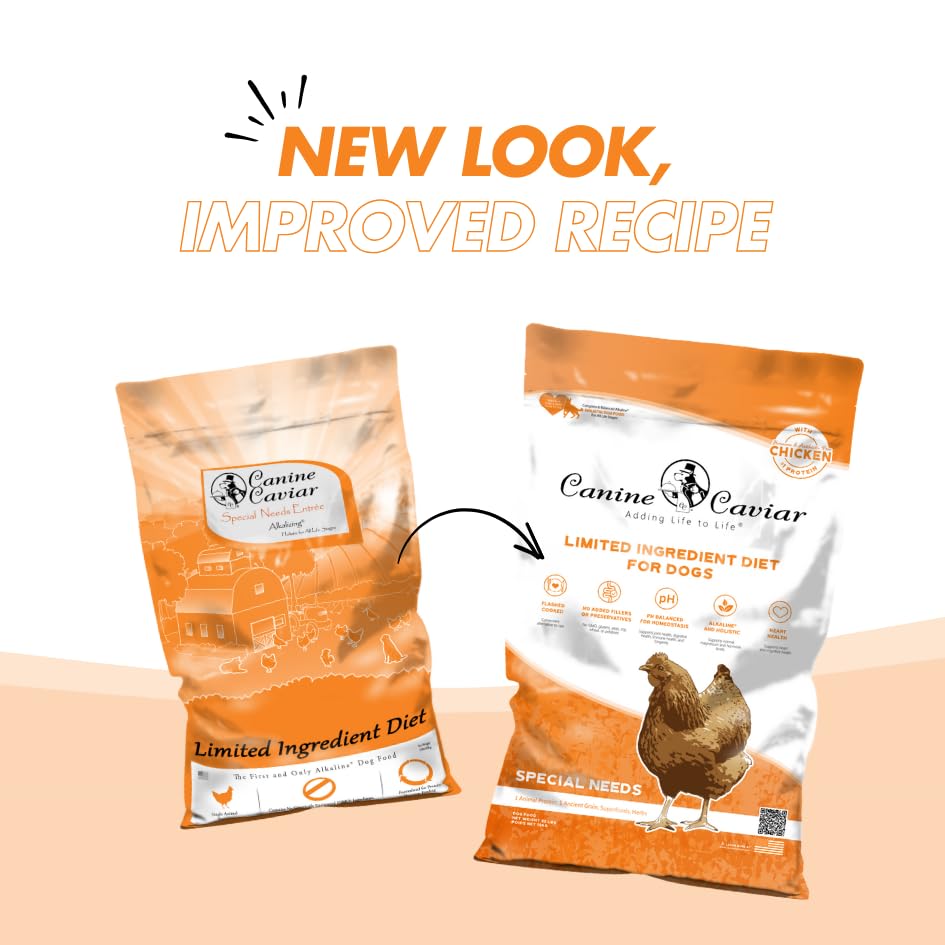 Canine Caviar Special Needs Chicken & Brown Rice Alkaline Dry Dog Food - Limited Ingredient, Gluten-Free, Science-Based Veterinary Diet for Sensitive Stomachs (22lb) | Perfect for Dogs with Allergies, Digestive Issues & Skin Conditions