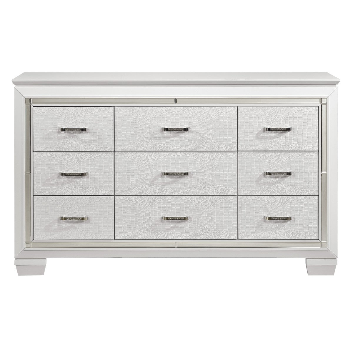 Allura White Dresser - Modern 6-Drawer Chest for Bedroom & Nursery | Stylish Storage Solution for Clothes, Toys & Organizing