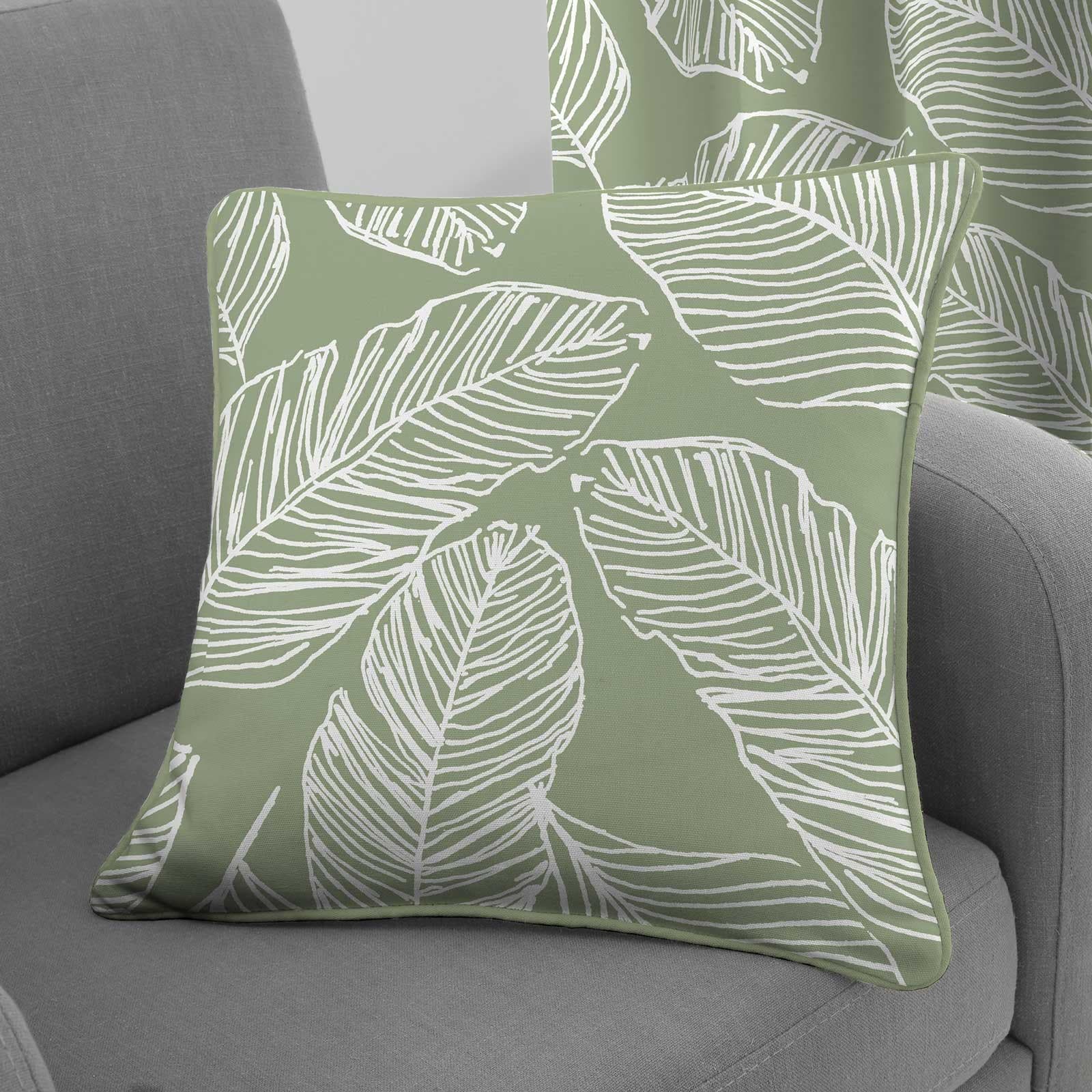 Fusion Matteo Cushion Cover - Soft Green Decorative Pillow Case for Sofa, Bed & Home Decor - Perfect for Living Room, Bedroom & Dorm