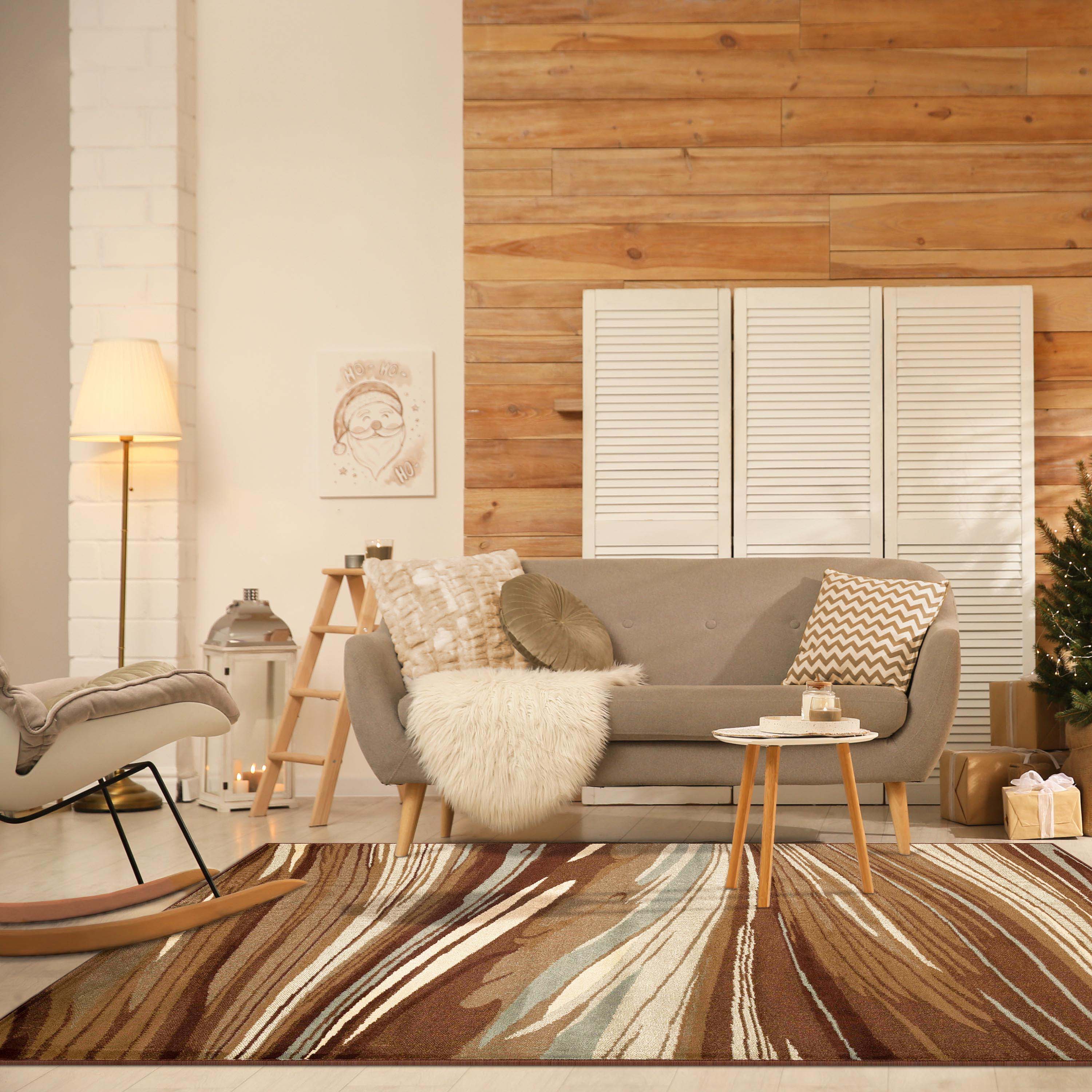 Modern Abstract Multi-Colored Indoor Area Rug or Runner Rug - Soft Non-Slip Living Room Carpet for Home Decor, Bedroom, Office & Dorm
