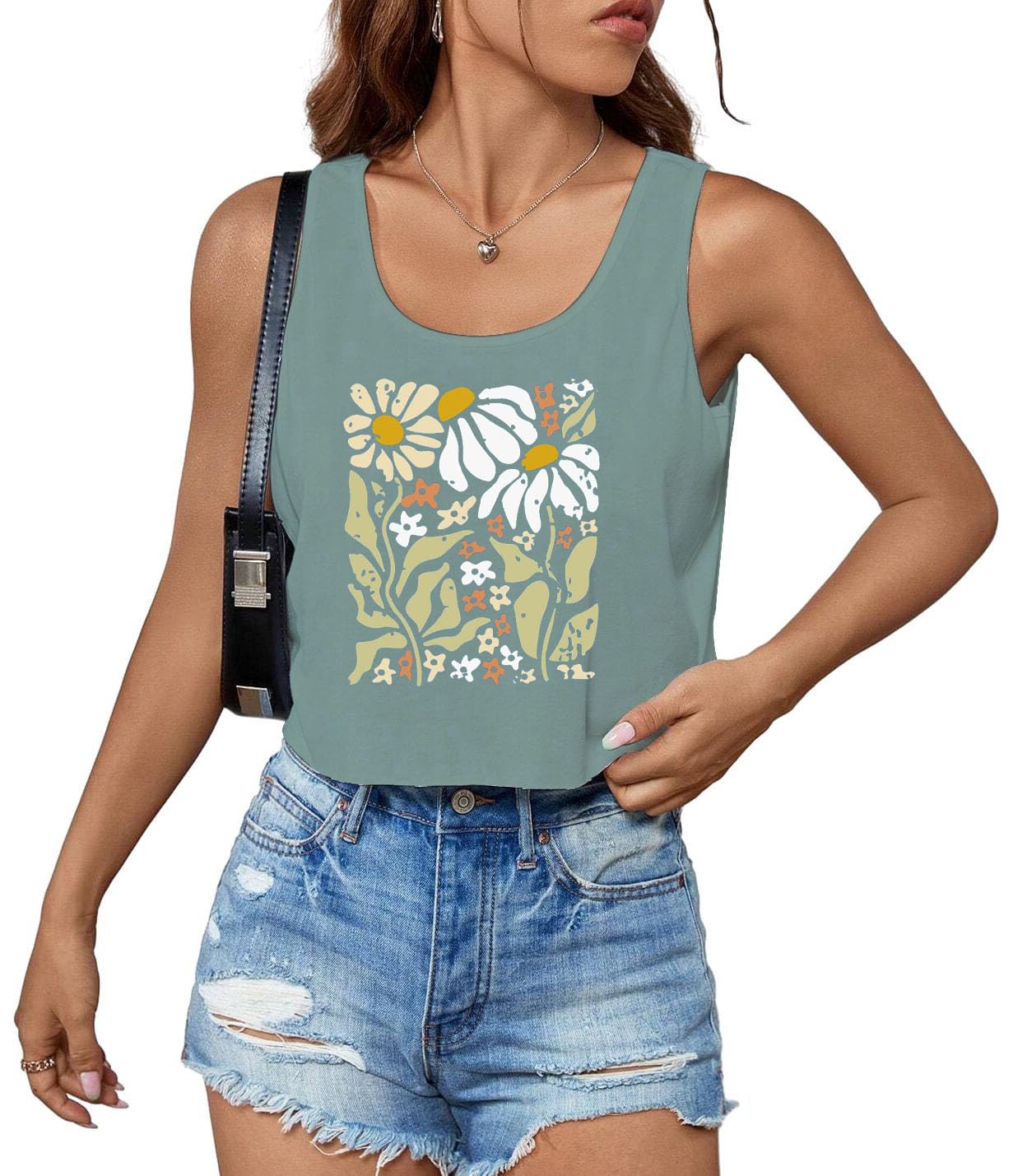 Women's Sexy Loose Fit Cropped Tank Tops - Summer Sleeveless Casual T-Shirts for Teen Girls | Perfect for Beach, Party, and Everyday Wear