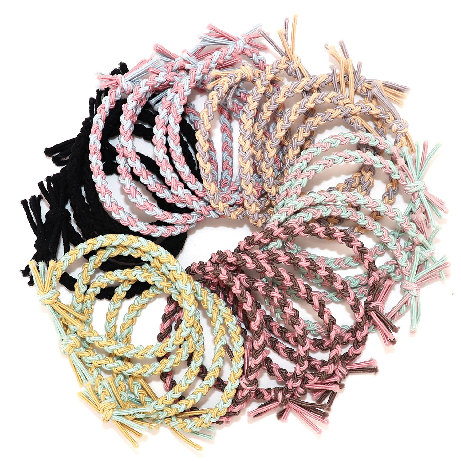 Cobahom 30 PCS No Metal Hair Ties - High Stretch Hair Bands for Men & Women - Soft Ponytail Holders for Daily Use, Workouts, and Sports