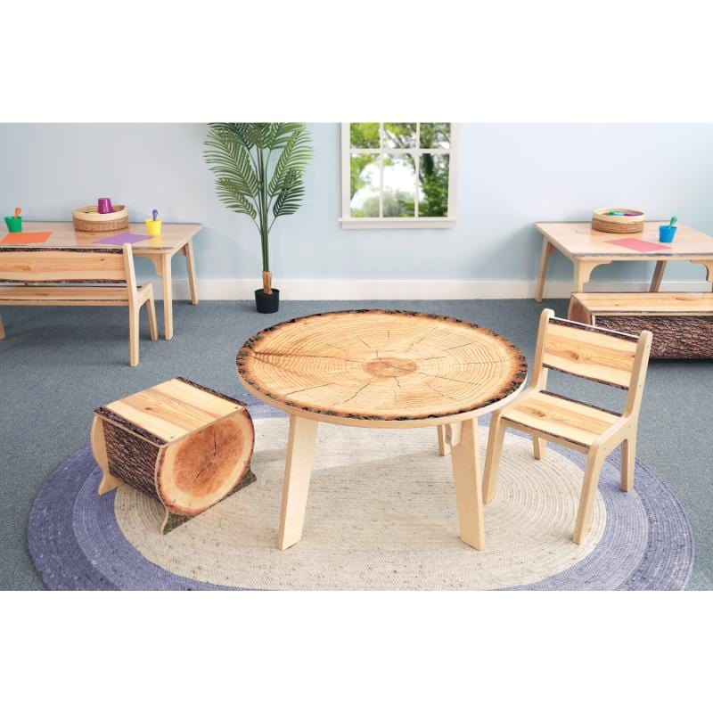 Live Edge Round Wood Table 20