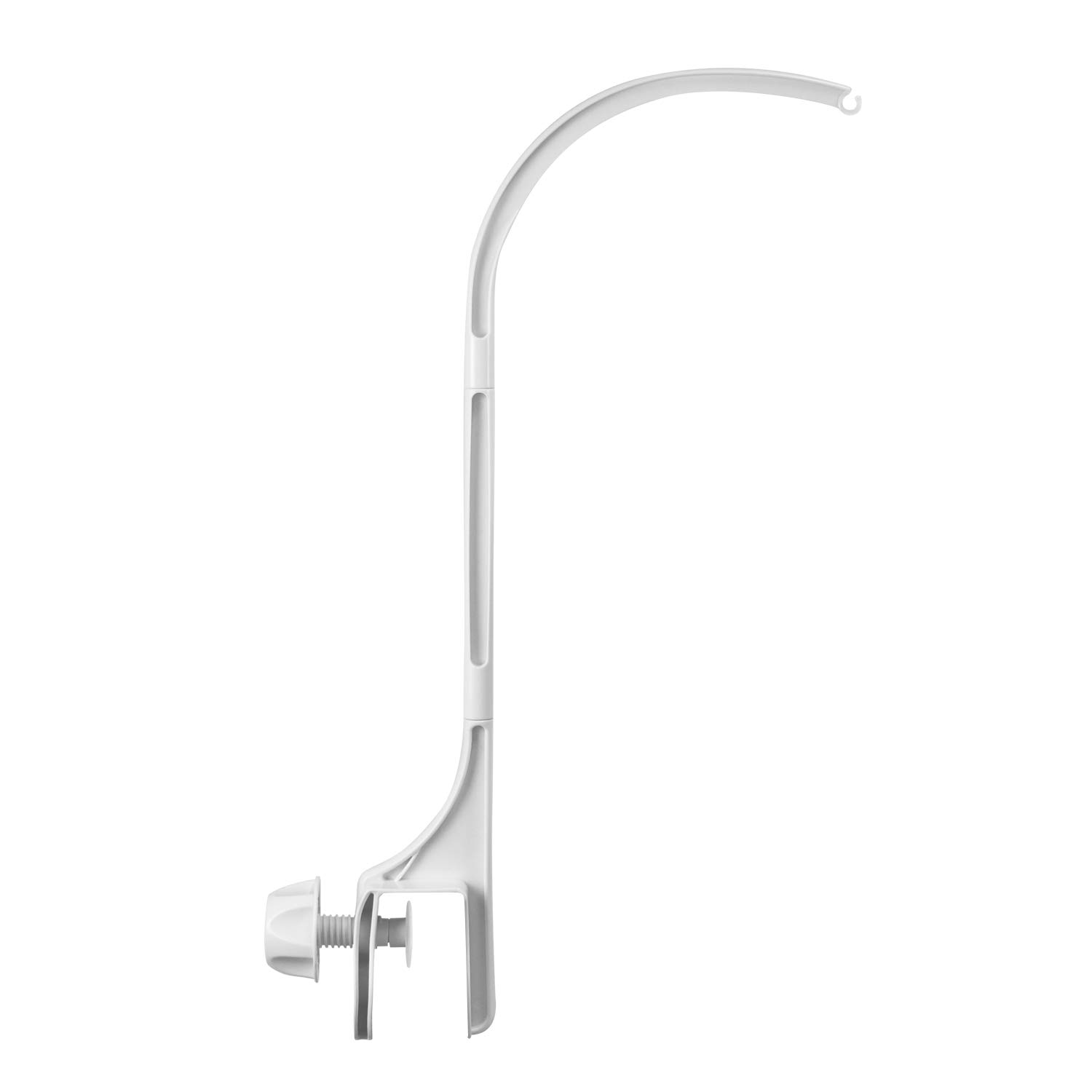 24 Inch White Baby Crib Mobile Arm with Music Box - Adjustable Clamp Holder for Bassinet & Nursery Decor | Perfect for Newborn Gifts & Bedroom Lullabies