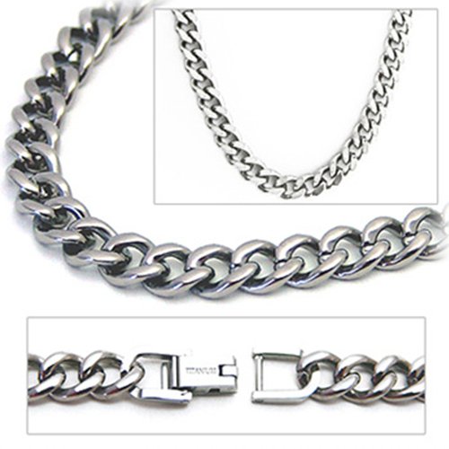 6.9mm Pure Titanium Men's Curb Link Necklace Chain - Durable & Hypoallergenic Titanium Jewelry for Men - Perfect for Everyday Wear, Gifts & Special Occasions