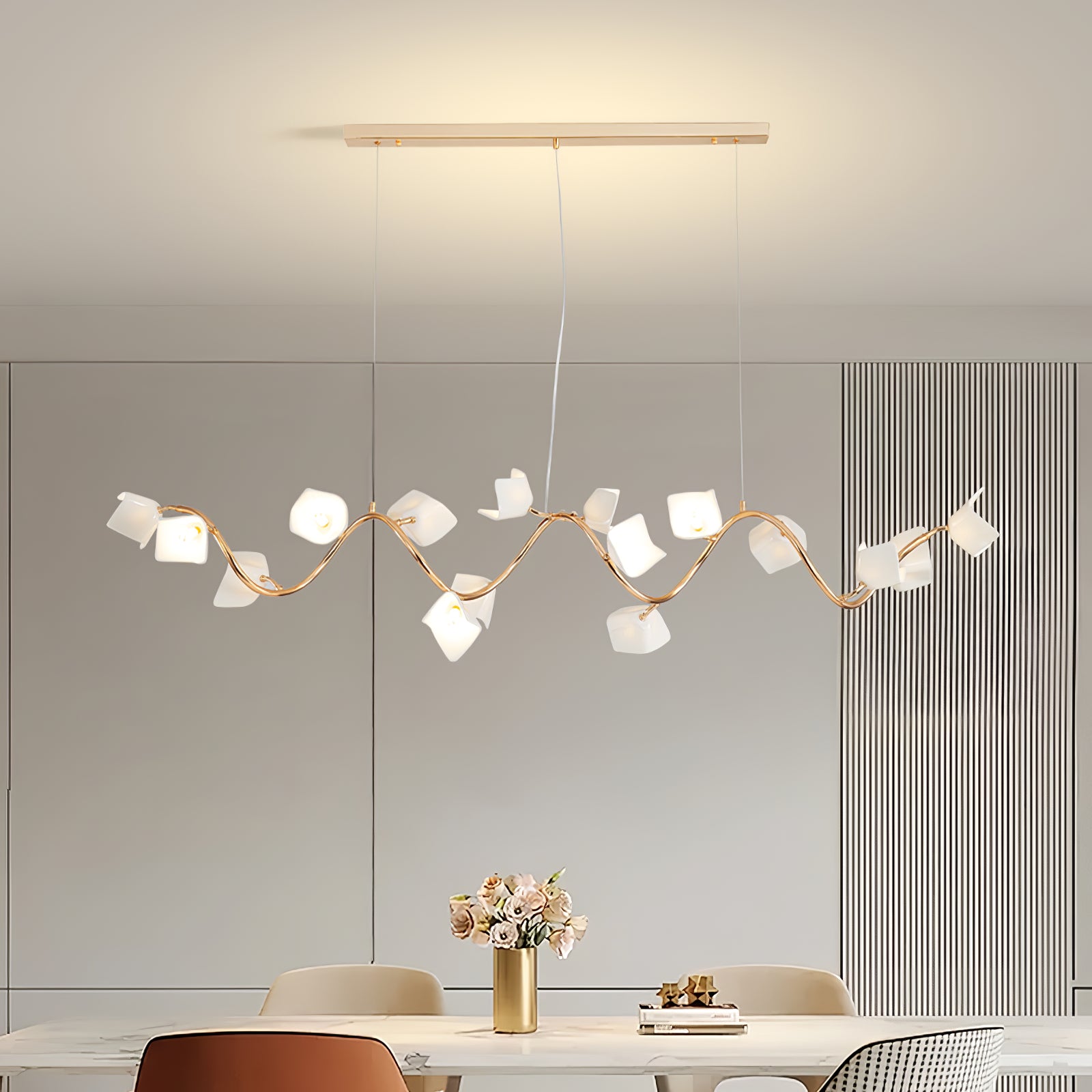 Mistral Flora Chandelier - Elegant Crystal Ceiling Light Fixture for Dining Room, Living Room & Bedroom | Modern Home Decor Lighting | Perfect for Weddings & Luxury Interiors