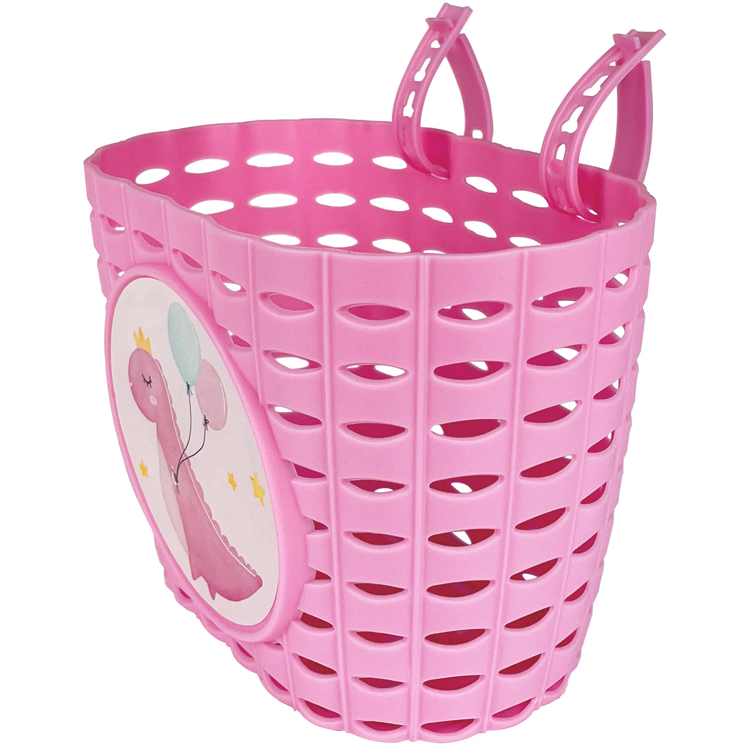 Pink Bike Basket for Girls - Adjustable Front Handlebar Bicycle Basket for Kids, Toddlers & Baby Girls - Perfect for School, Picnics & Outdoor Rides