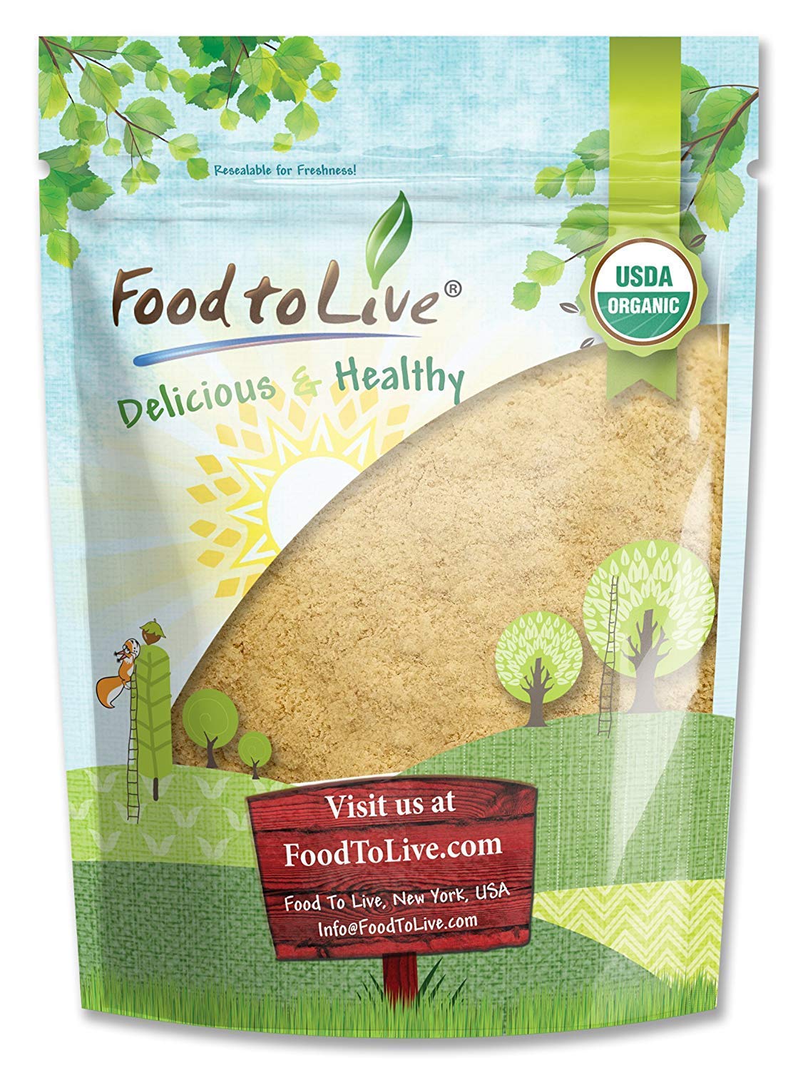 Organic Yellow Maca Powder by Food to Live - 4oz | Non-GMO, Kosher, Raw Ground Maca Root | Vegan Superfood for Smoothies, Baking & Energy Boosting