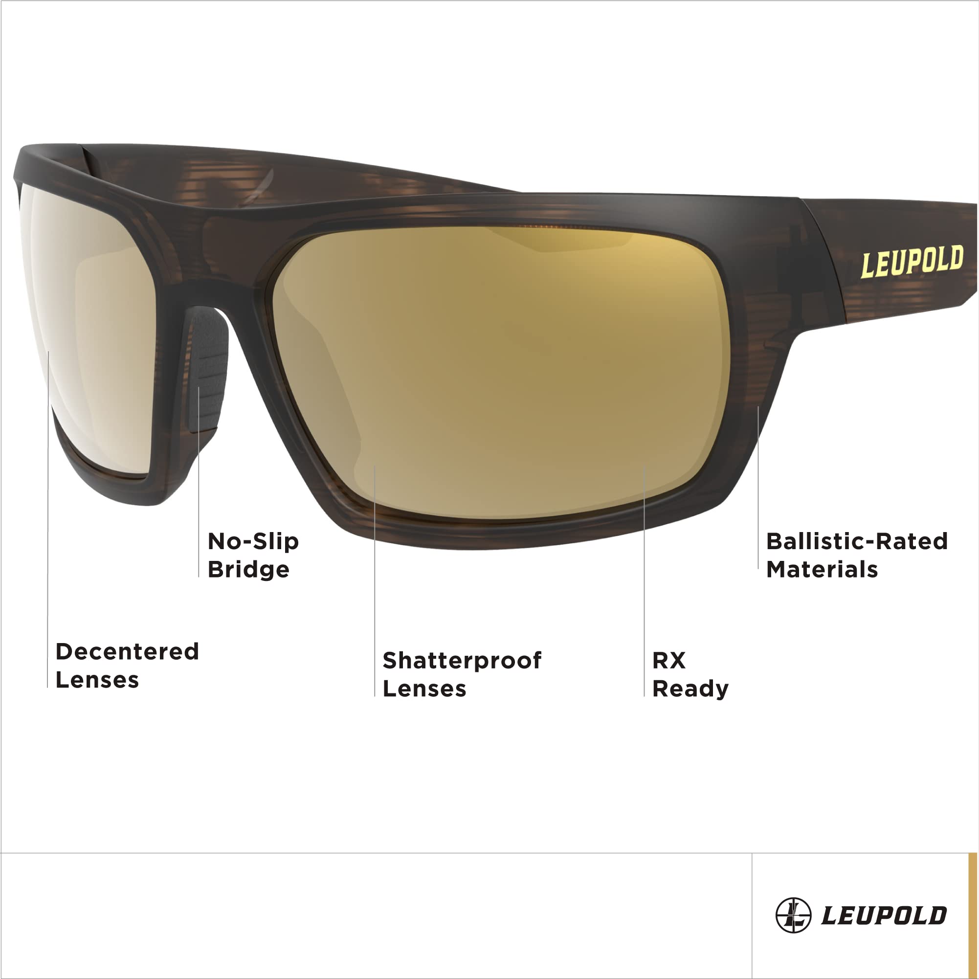 Leupold Packout Performance Polarized Sunglasses for Outdoor Sports & Fishing - UV Protection, Anti-Glare Lenses for Hiking, Driving & Water Activities