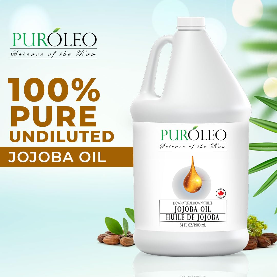 Organic Jojoba Oil for Hair & Skin - 100% Pure, Cold Pressed, Unrefined - Natural Moisturizer for Dry Scalp, Face, Body - Best for DIY Beauty, Massage, Aromatherapy & Hair Growth