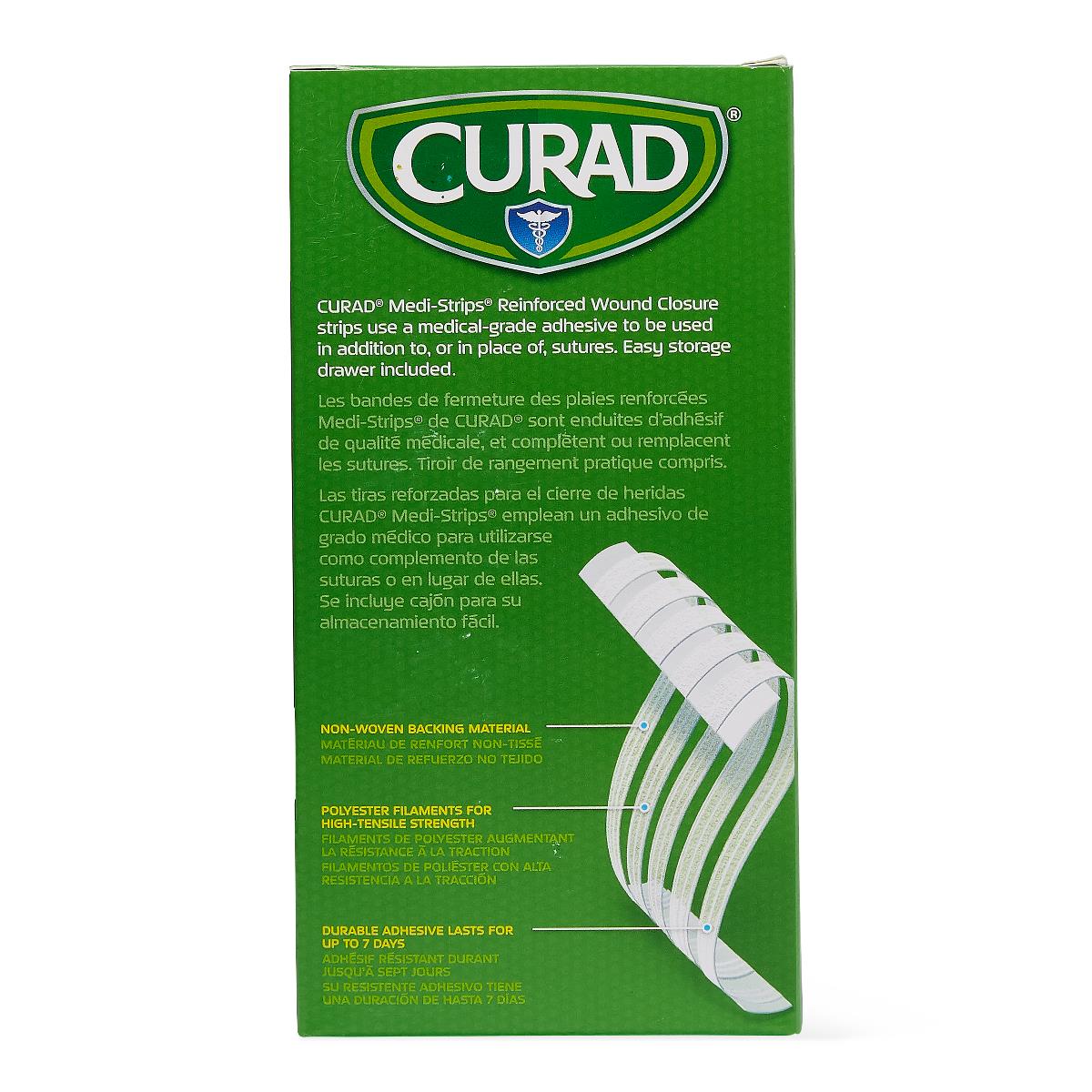 Medi Strip Wound Closure Strips - Sterile Adhesive Bandages for Cuts & Surgical Wounds - Box of 50 - First Aid Essential for Home, Travel & Emergency Kits