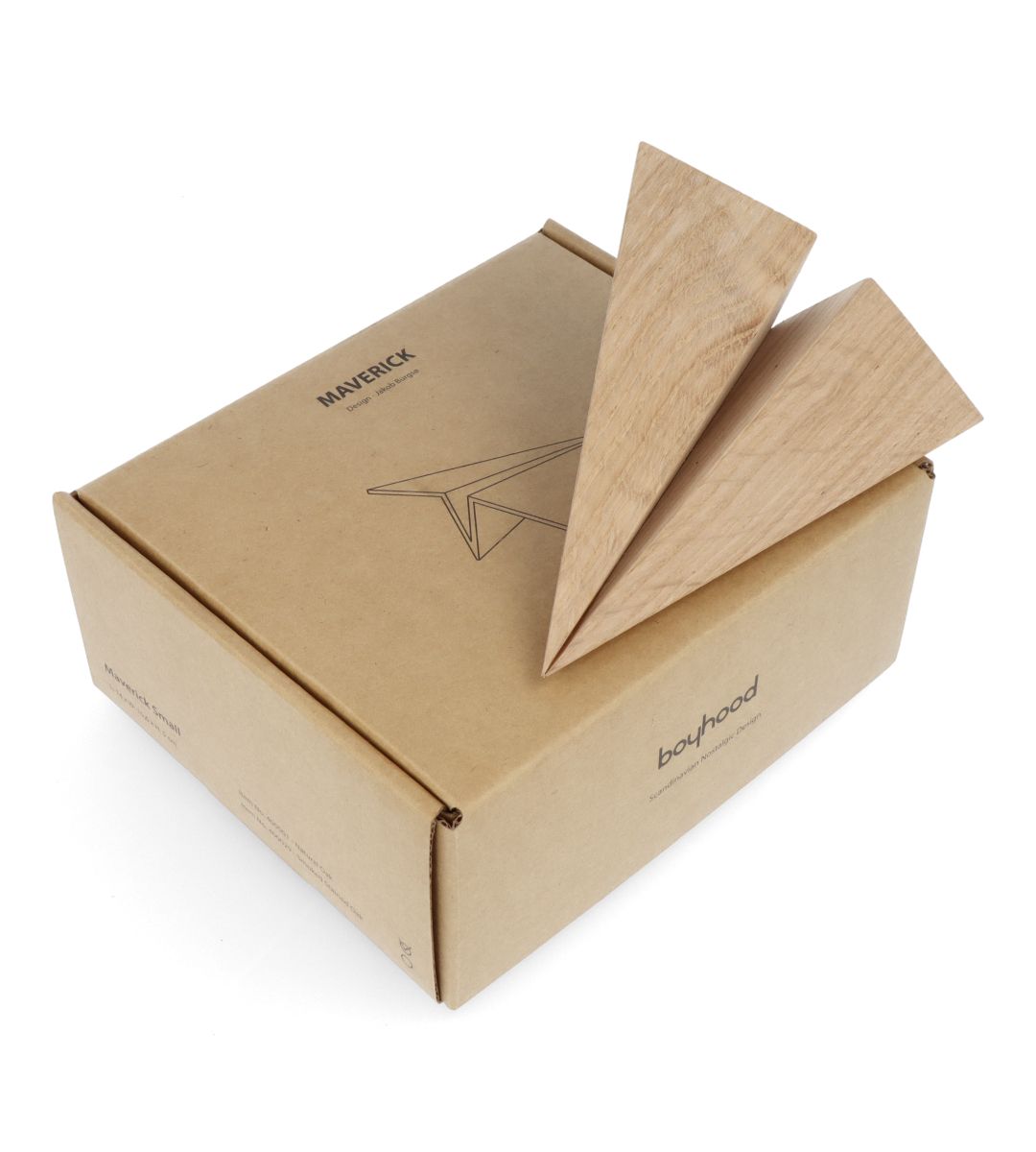 Maverick Plane Oak Small - Premium Wooden Toy Airplane for Kids, Perfect for Indoor & Outdoor Play, Birthday Gifts, and Collectors