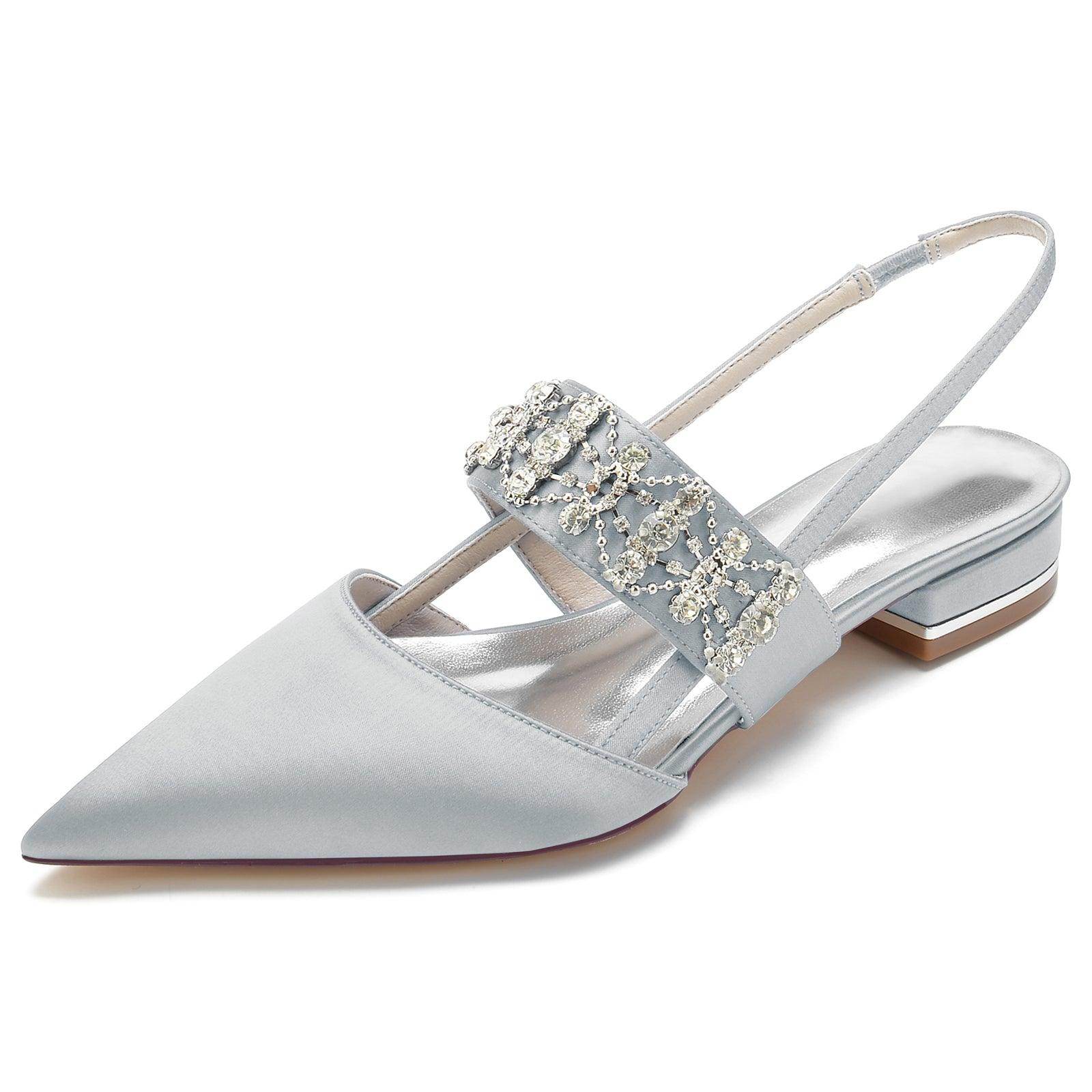 Flat Heel 2.5cm Silk-Like Comfortable Shoes CK0273 - Perfect for Office, Wedding & Casual Wear