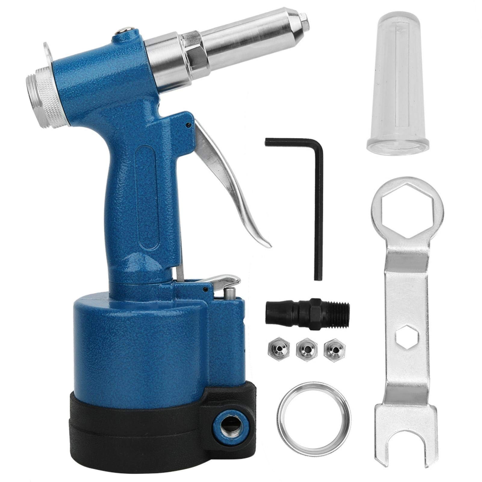 BWLZSP Air Rivet Gun - Pneumatic Blind Rivet Tool for Aluminum, Iron & Stainless Steel Nails - Heavy Duty Riveting Gun for Metalworking, Automotive & DIY Projects