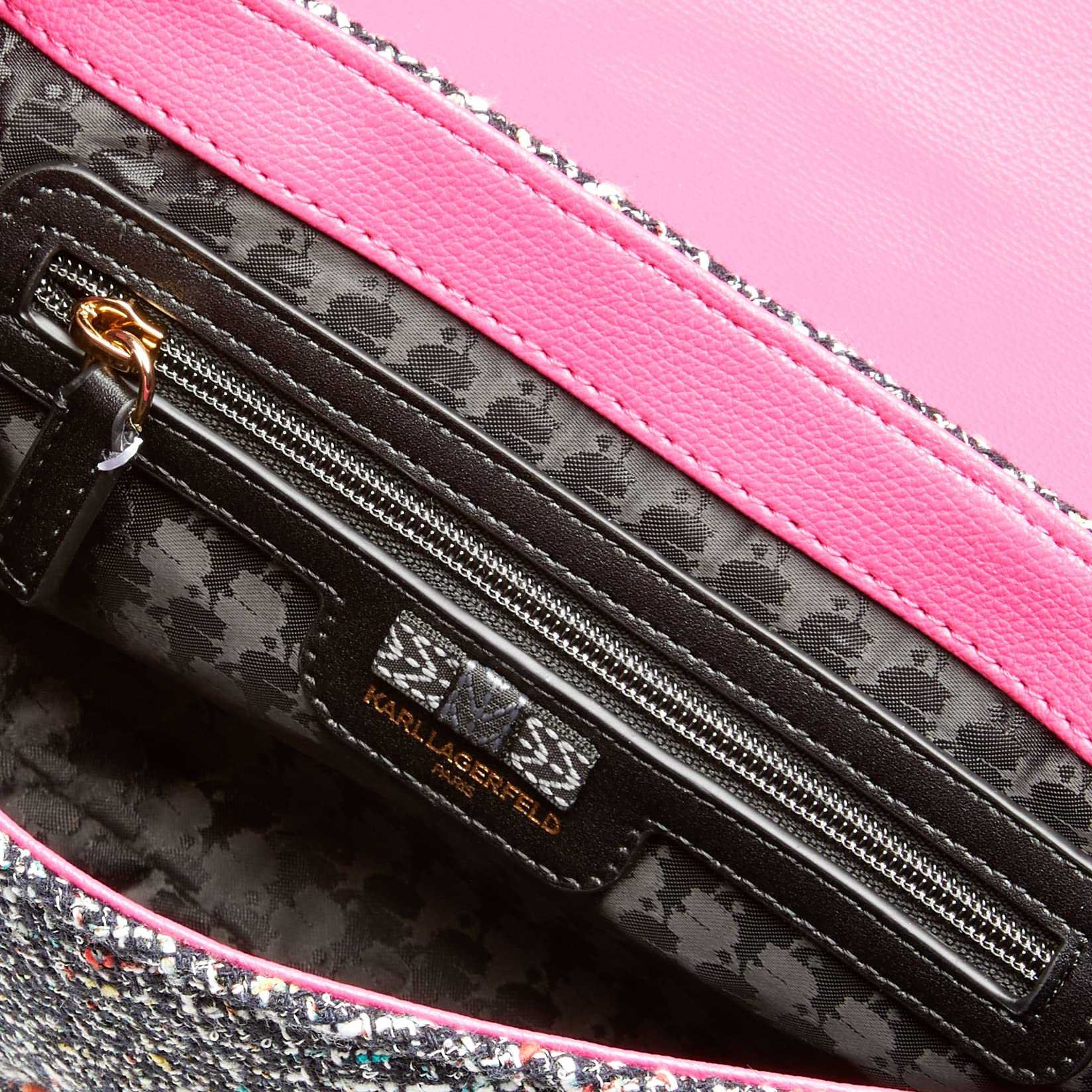KARL LAGERFELD PARIS Agyness Leather Shoulder Bag for Women - Fashion Designer Handbag Purse for Daily Use, Work & Evening Out
