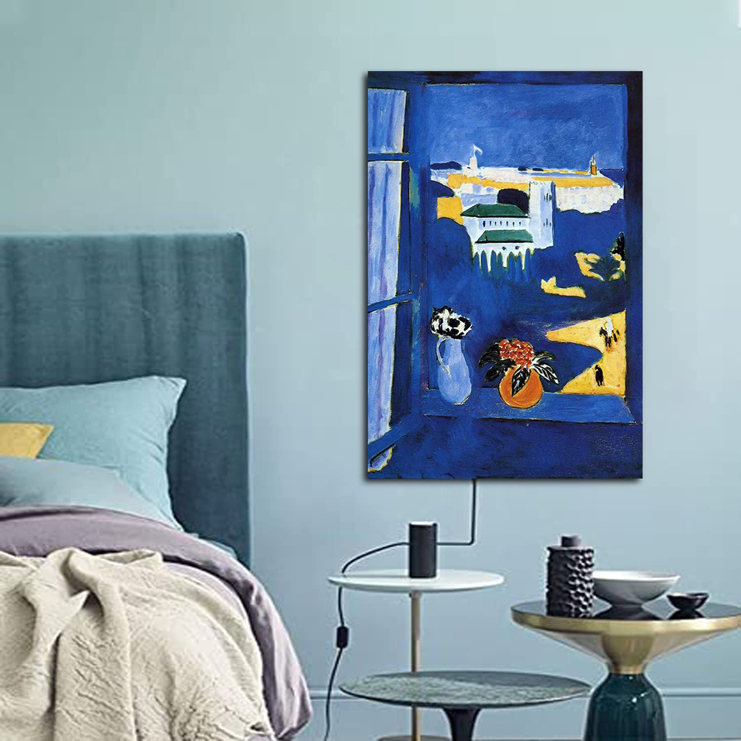 Henri Matisse Window at Tangiers Framed Canvas Art - Premium Wall Decor for Home, Office & Bedroom - Ready to Hang - Perfect for Living Room Accent Wall & Art Gallery Display