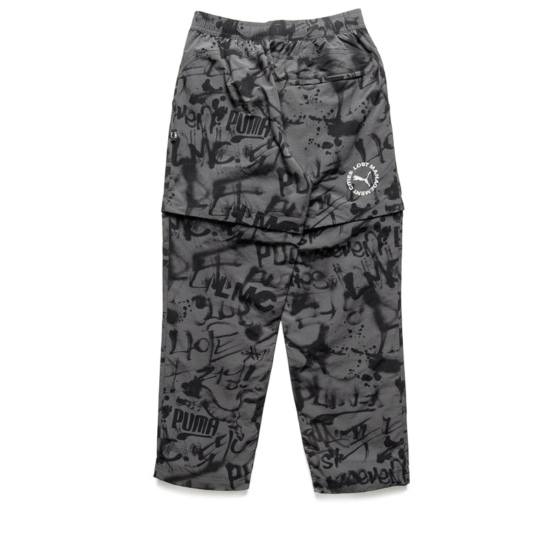 Lost Management Cities x Puma All Over Print Pants - Shadow Gray | Trendy Streetwear Joggers for Men & Women | Perfect for Urban Fashion & Gym Workouts