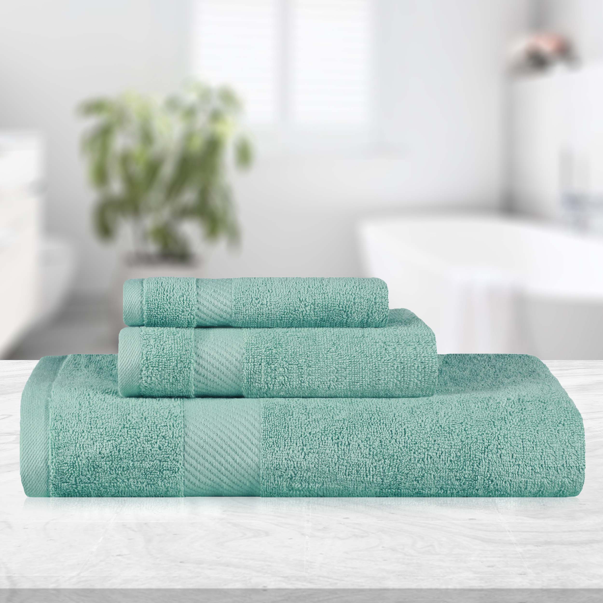 Premium Egyptian Cotton Quick-Drying 3-Piece Bath Towel Set - Ultra Soft & Absorbent for Spa, Gym & Luxury Home Use