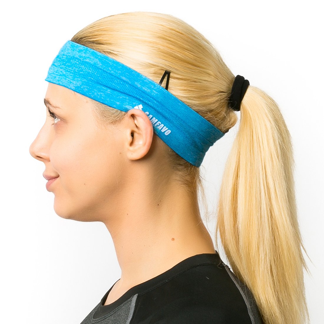 Sports Headbands for Women & Men - Moisture Wicking Workout Headbands - Non-Slip Sweatbands for Running, Fitness, Yoga, Basketball & Gym - Stay Dry & Comfortable During Intense Workouts