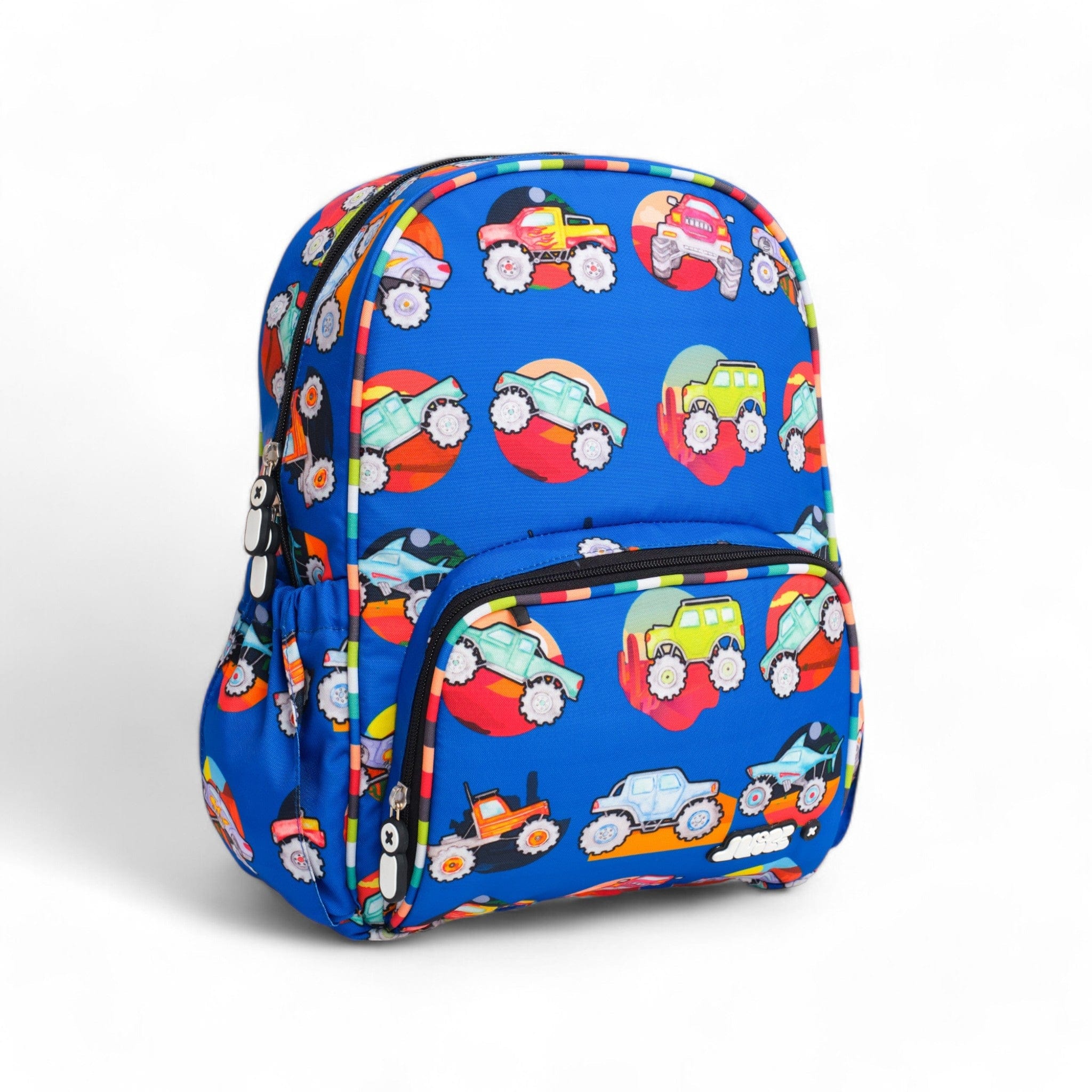 Monster Truck Medium Backpack Set for Kids - Durable School Backpack with Multiple Pockets - Perfect for School, Travel & Outdoor Adventures