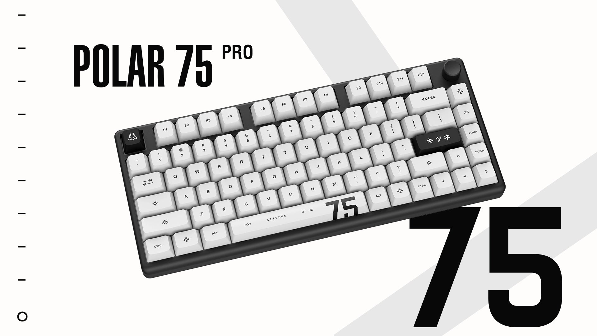 Arbiter Studio KITSUNE Polar 75 PRO Hall Effect Magnetic Gaming Keyboard - Premium Mechanical Keyboard for PC, Mac, Typing & Esports