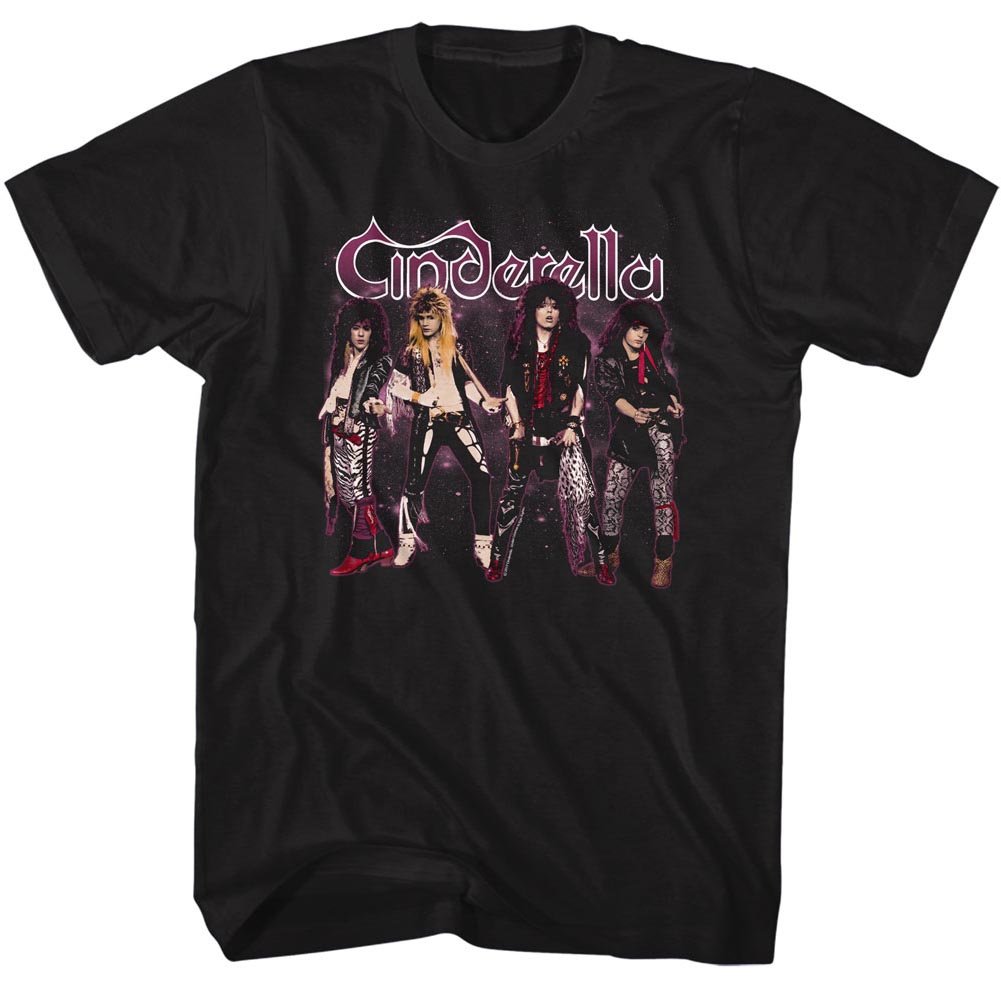 Cinderella Rock Band Stands Black Adult T-Shirt - Vintage Band Tee for Men & Women - Perfect for Concerts, Parties & Casual Wear