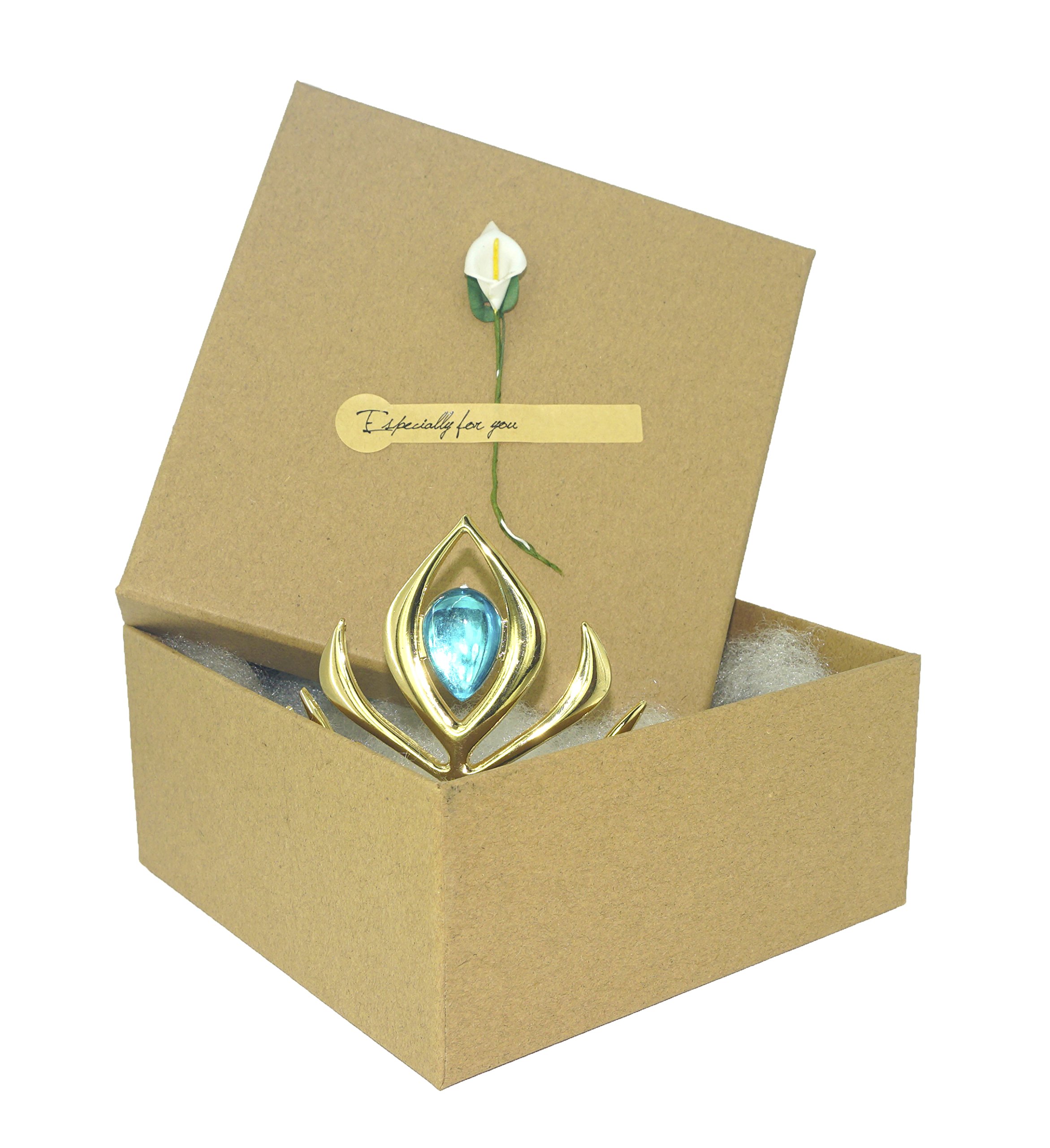 Kuzhi Princess Queen Elsa Coronation Crown (Gold) - Disney Frozen Inspired Tiara for Kids Dress Up, Birthday Parties & Cosplay