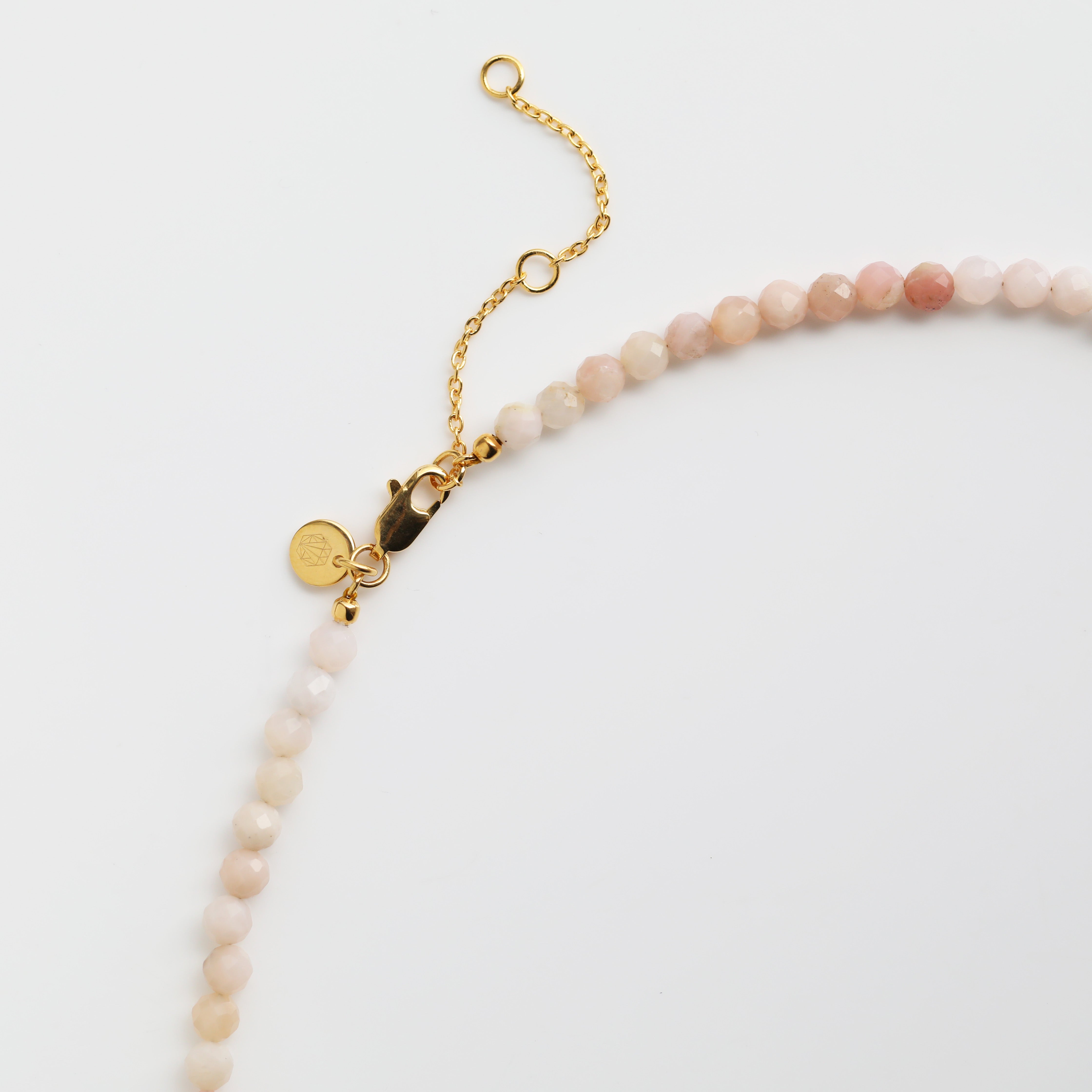 Custom Personalized Pink Opal Necklace - Handmade Birthstone Jewelry for Women - Perfect Gift for Birthday, Anniversary & Special Occasions