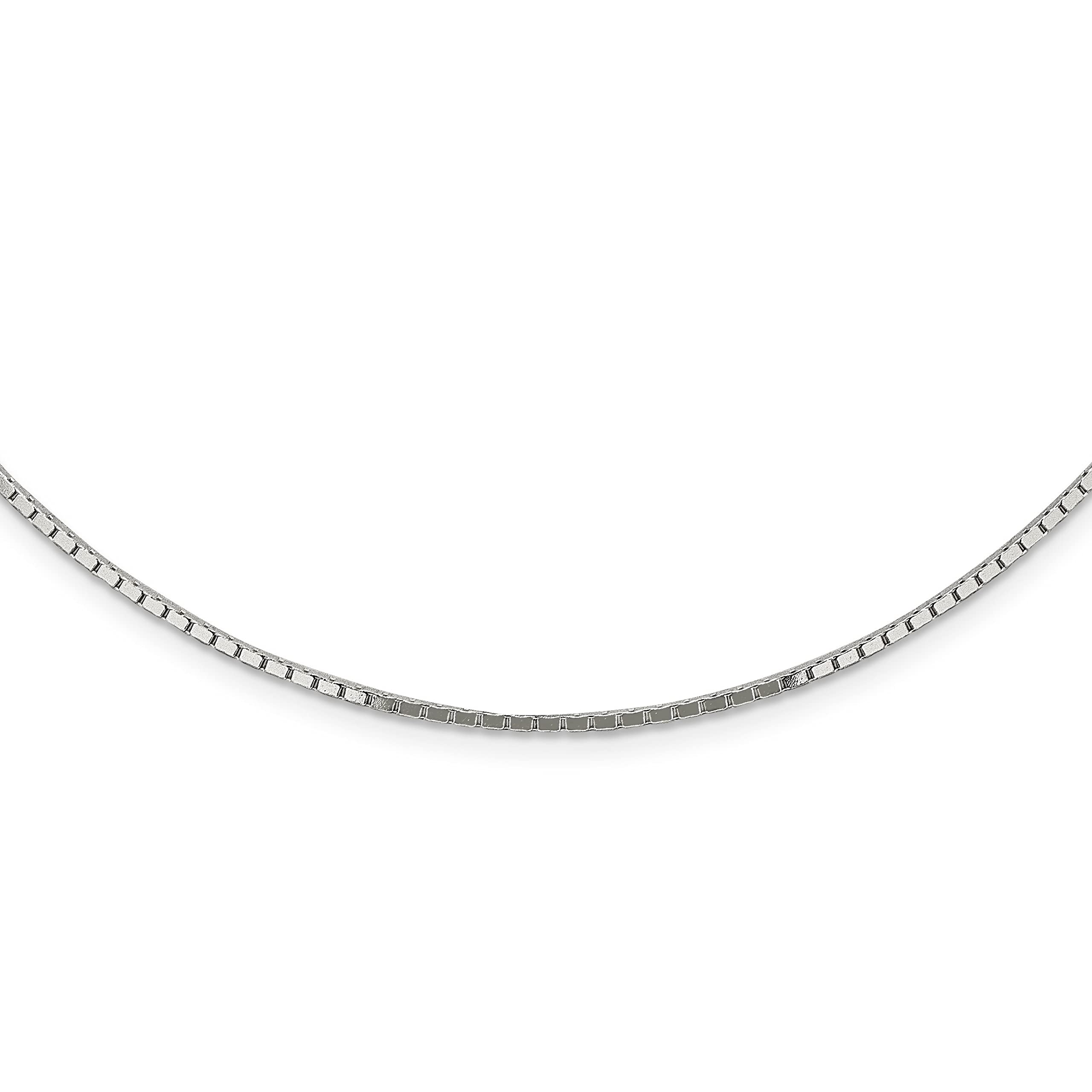 FindingKing Sterling Silver Box Chain Necklace 20