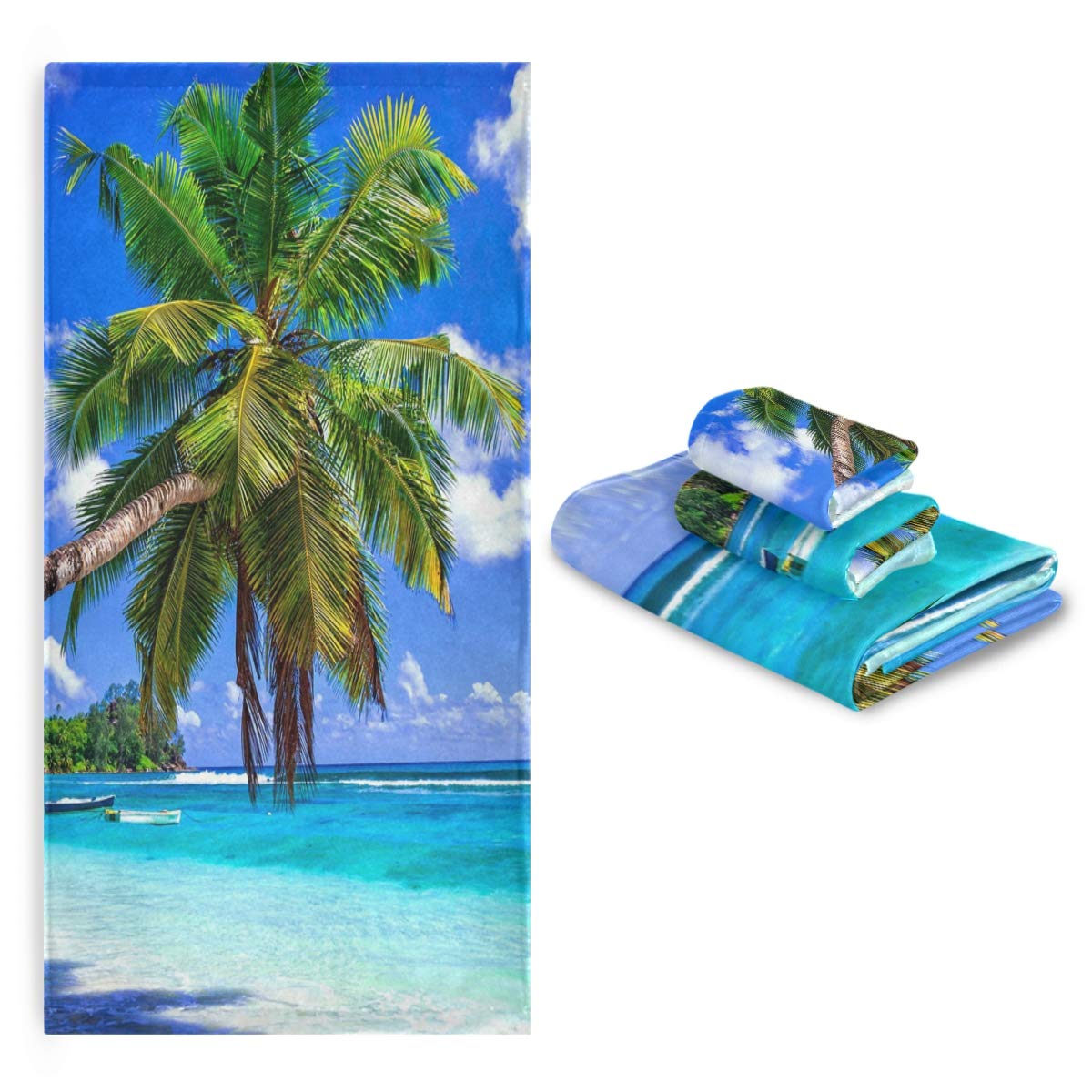 Premium 3-Piece Bath Towel Set - Ultra Soft & Absorbent Cotton Bath, Hand & Washcloth Towels for Home, Spa, Gym & Travel | Quick-Dry Dog Towel Included | Perfect for Bathroom, Kitchen, Pool & Beach Use