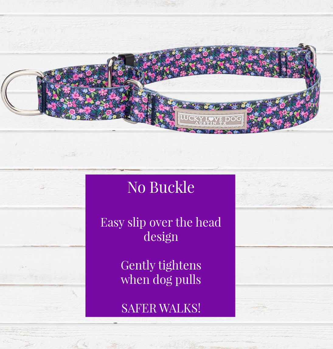 Primrose Martingale Dog Collar - Adjustable Training Collar for Small & Medium Dogs - Perfect for Walking, Training & Outdoor Adventures