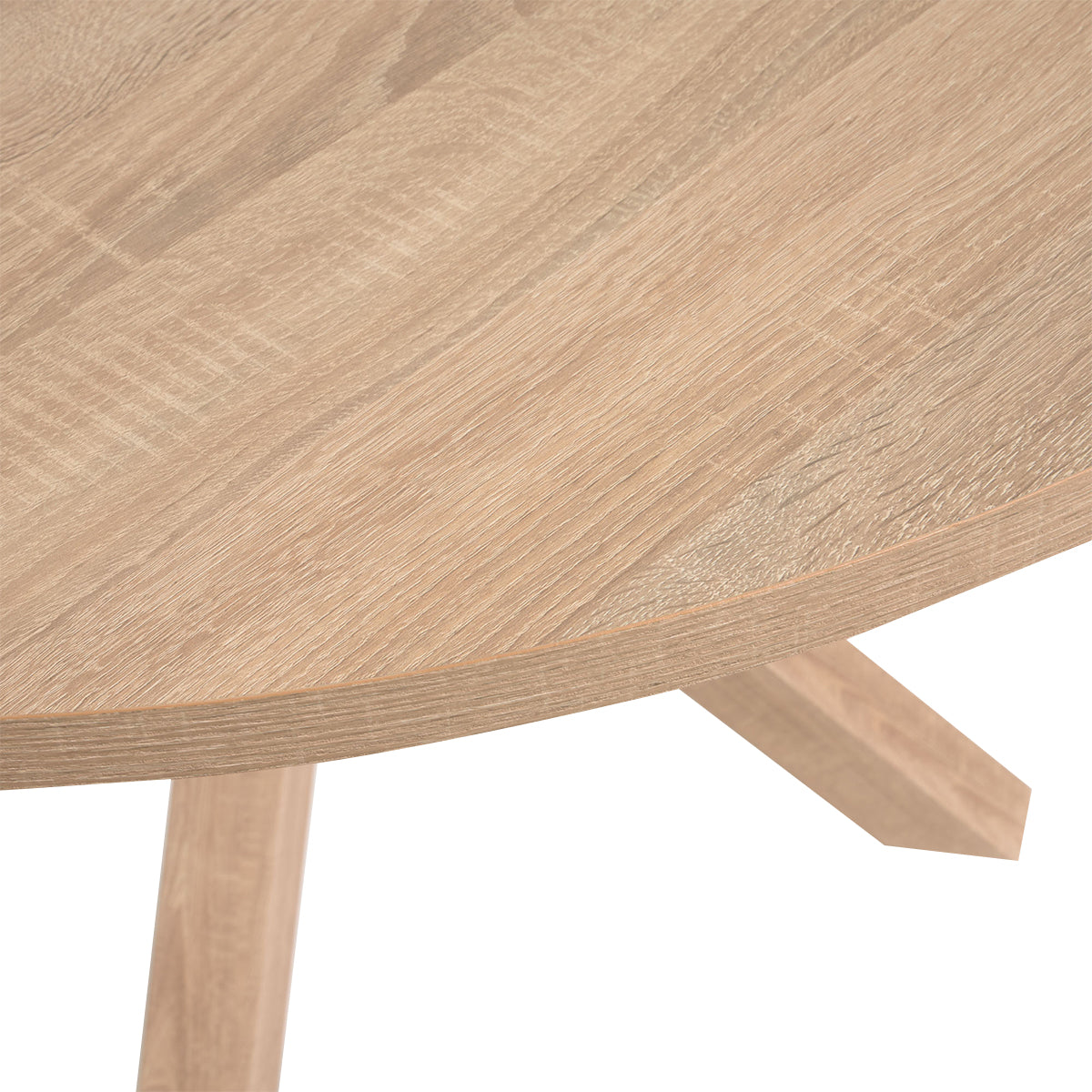 Round Dining Table - Modern Wooden Kitchen Table for 4-6 People | Perfect for Small Spaces, Breakfast Nook & Cozy Family Meals