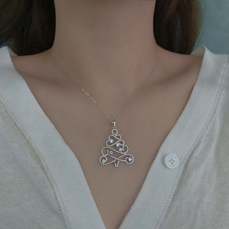 Deer Antler Christmas Tree Pendant Necklace - Multi-Way Adjustable Chain for Holiday Parties & Gifts | DC006