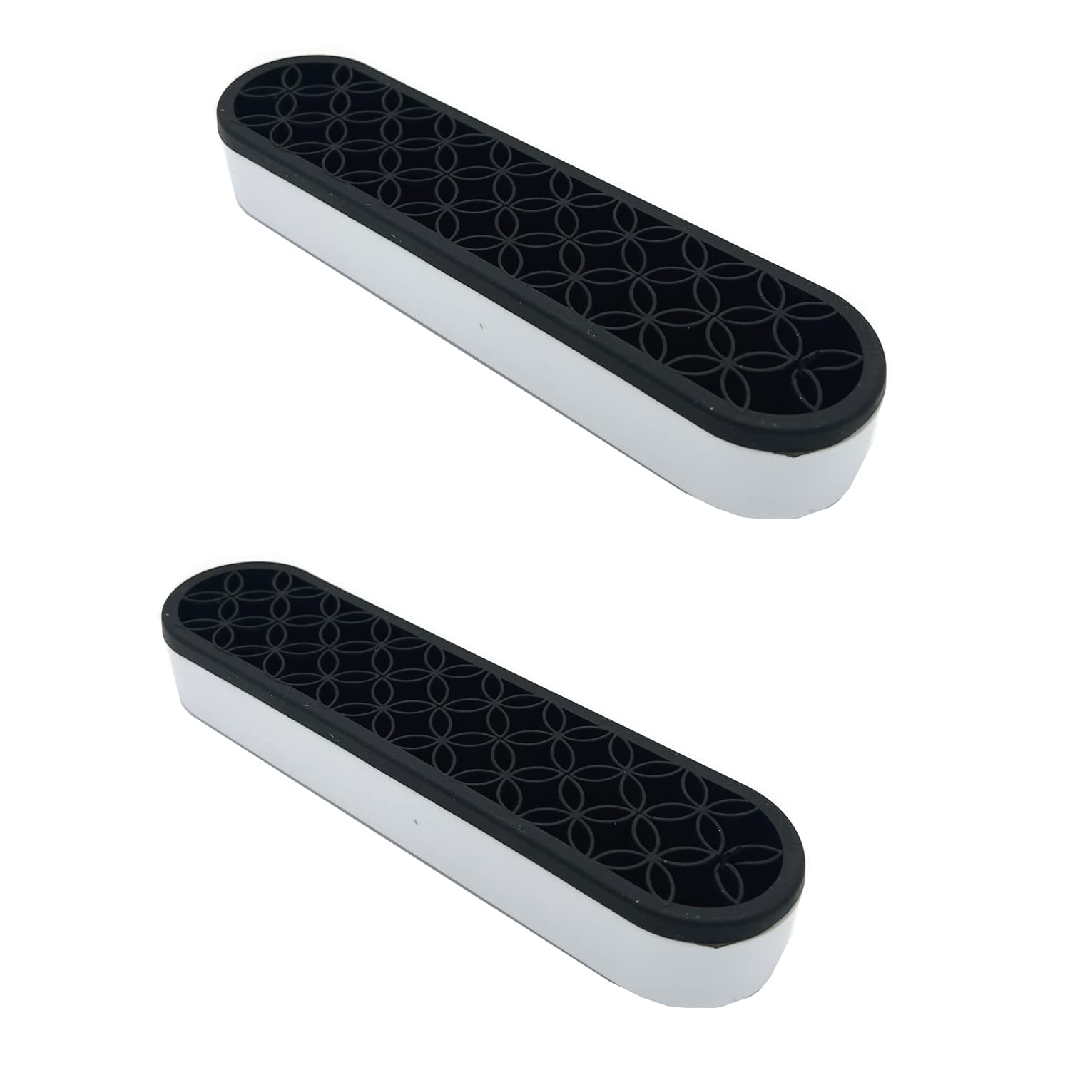 2-Pack Black Silicone Makeup Brush Holder & Cosmetic Storage Box - Waterproof Desktop Organizer for Brushes, Pens, Utensils | Perfect for Vanity, Bathroom, Office, Travel